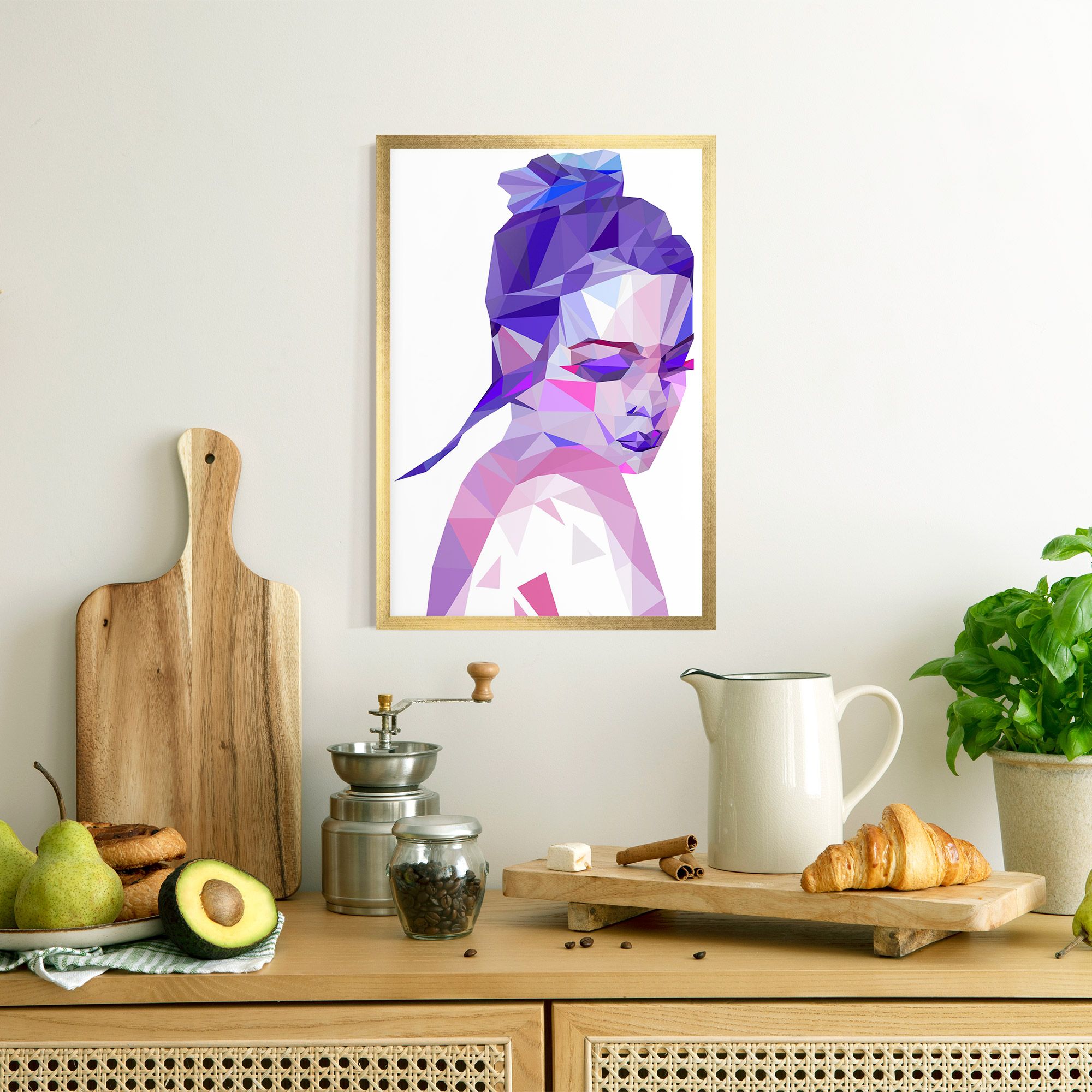 Purple Poly Girl mockup 8