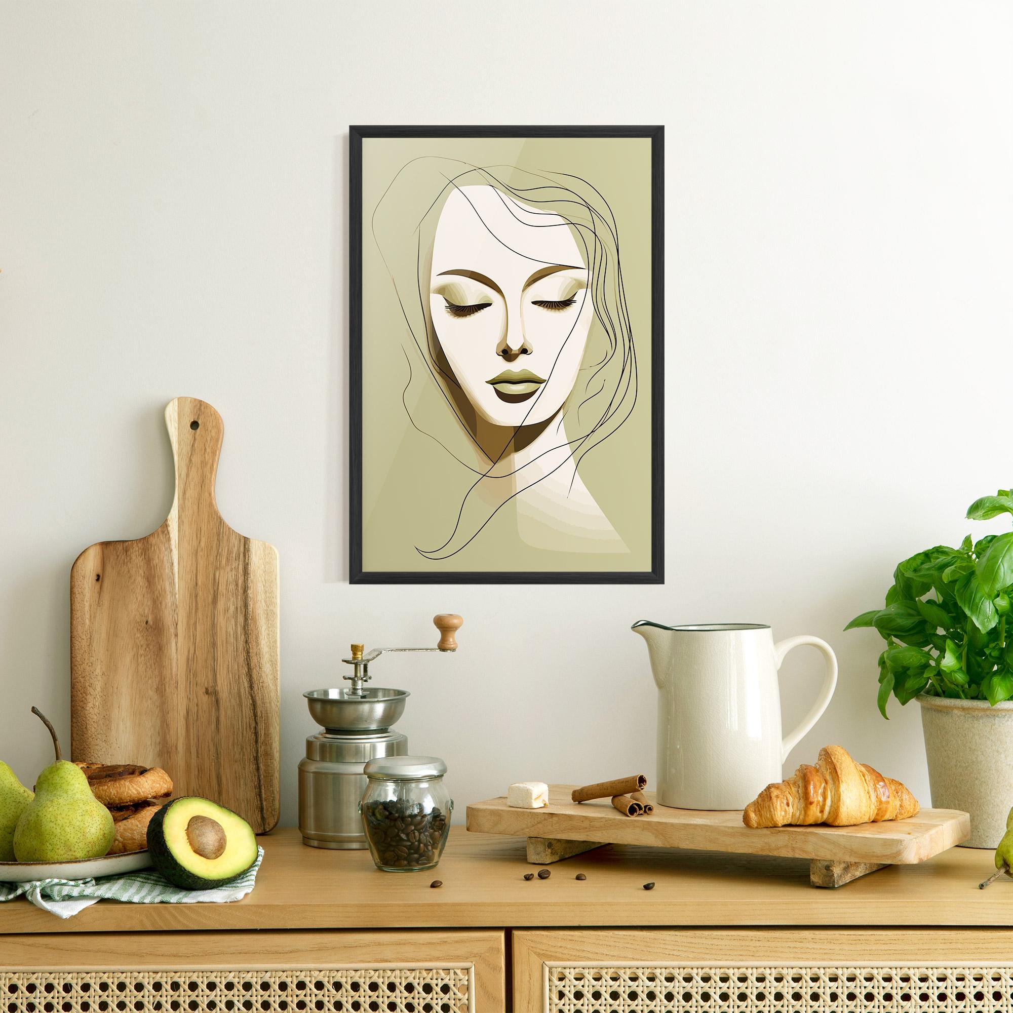 Keretezett Poszter Cream Womans Face mockup 8