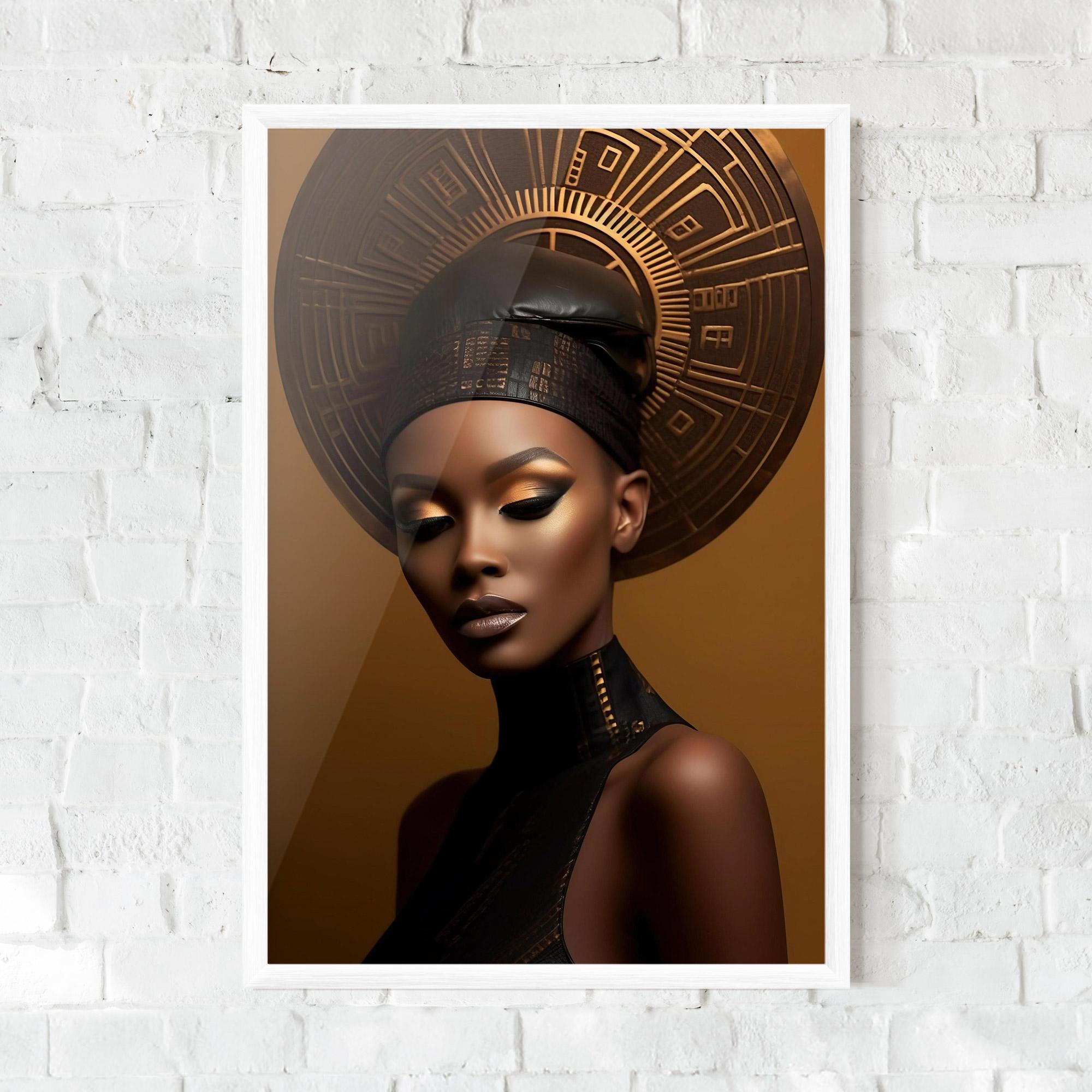 Keretezett Poszter African Abstract Art mockup 0