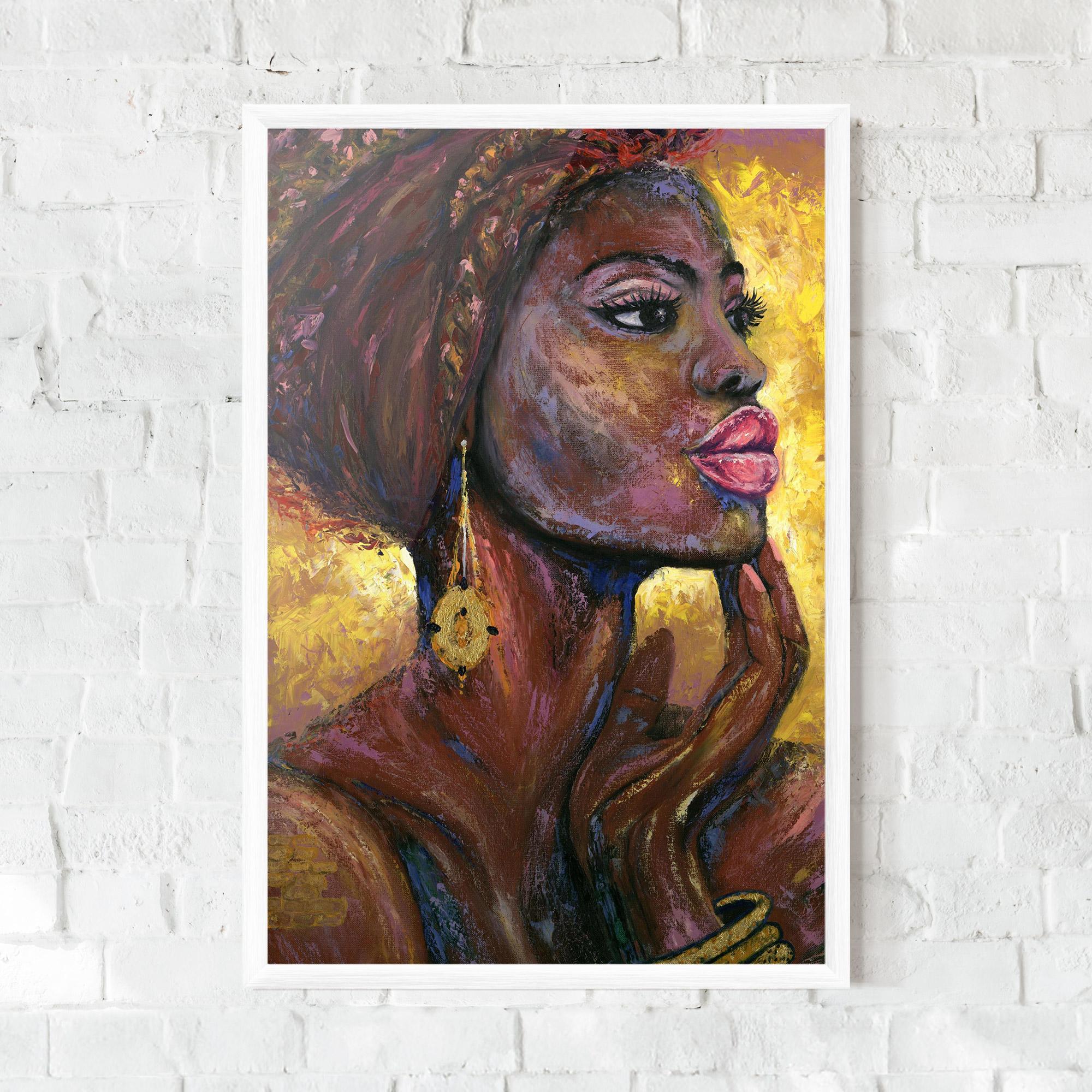 Keretezett Poszter African Women mockup 0