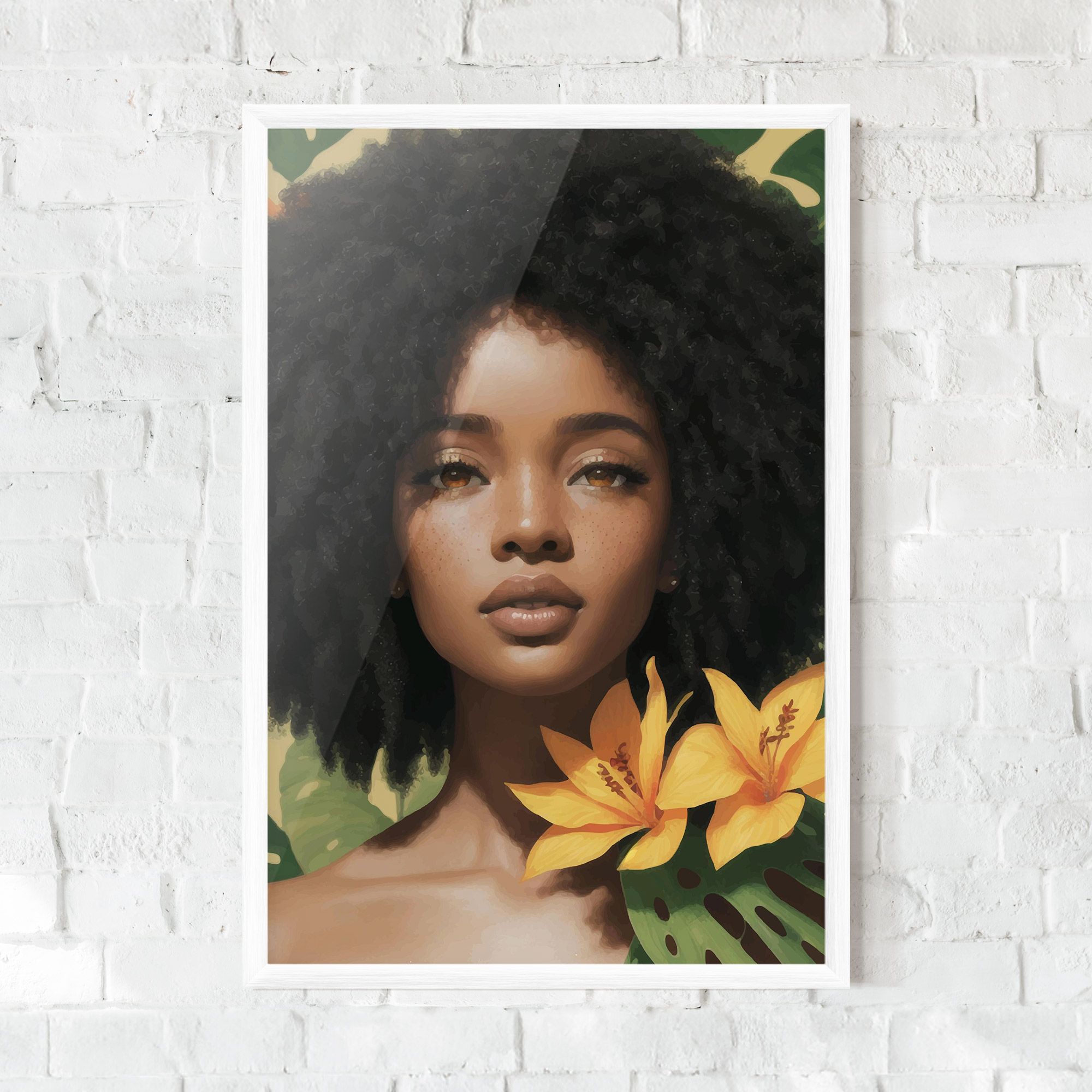 Beautiful African Girl mockup 0