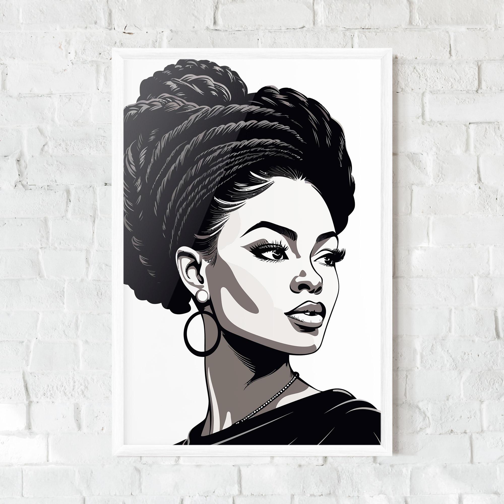 Keretezett Poszter Brown Skin Woman mockup 0