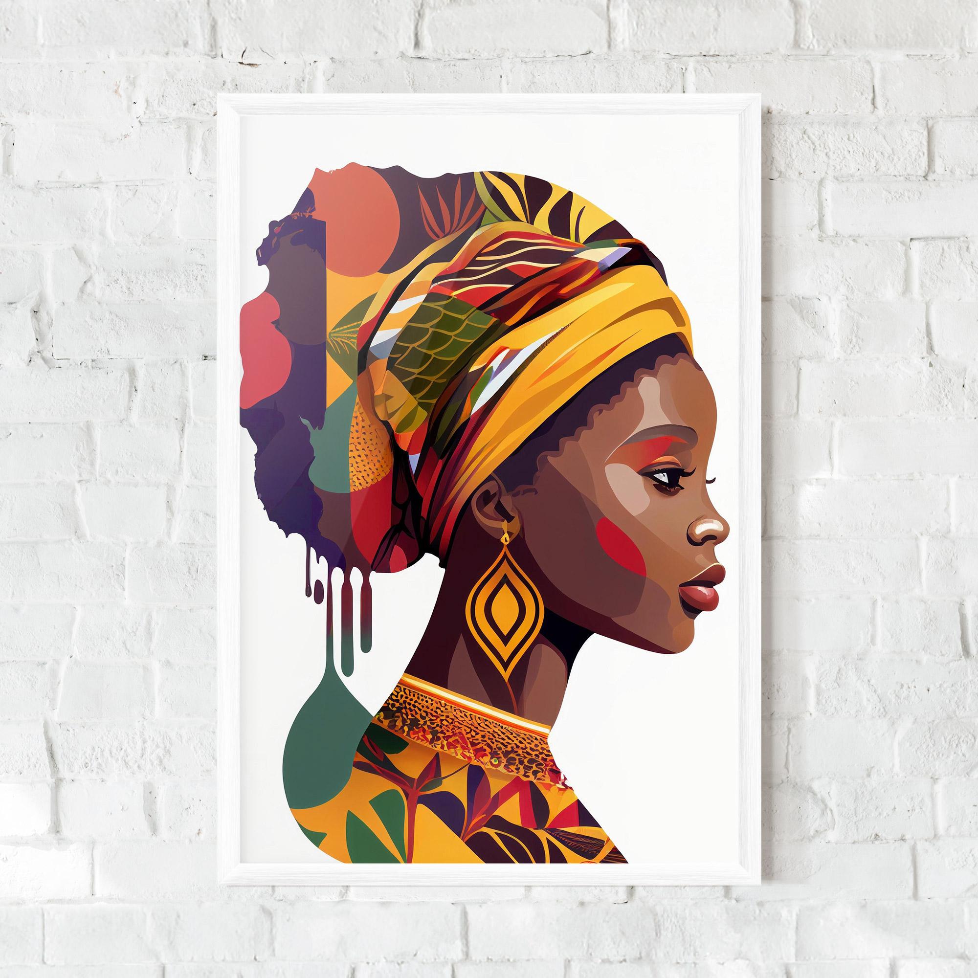 Keretezett Poszter Colorful African mockup 0