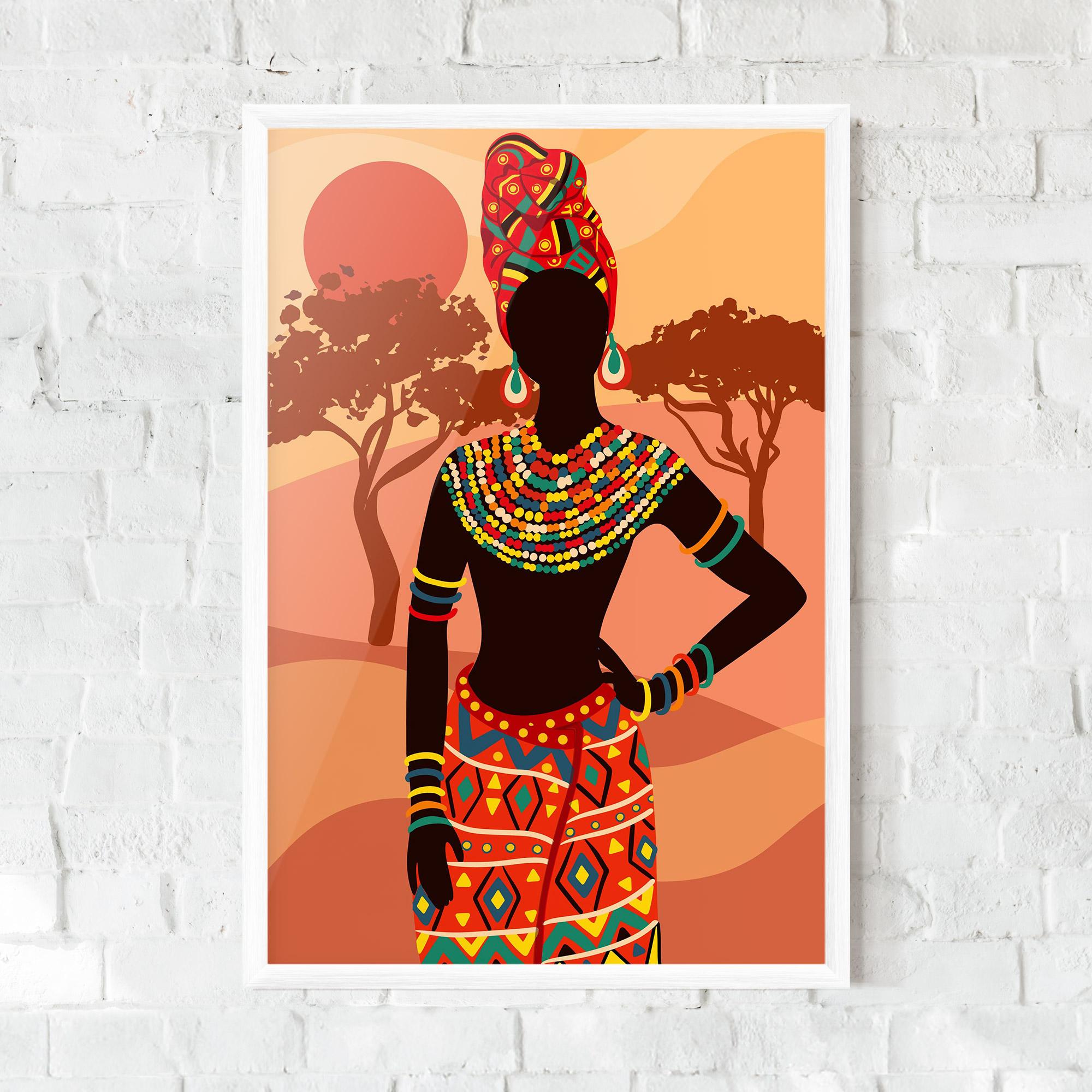 Keretezett Poszter Ethnic African Color mockup 0