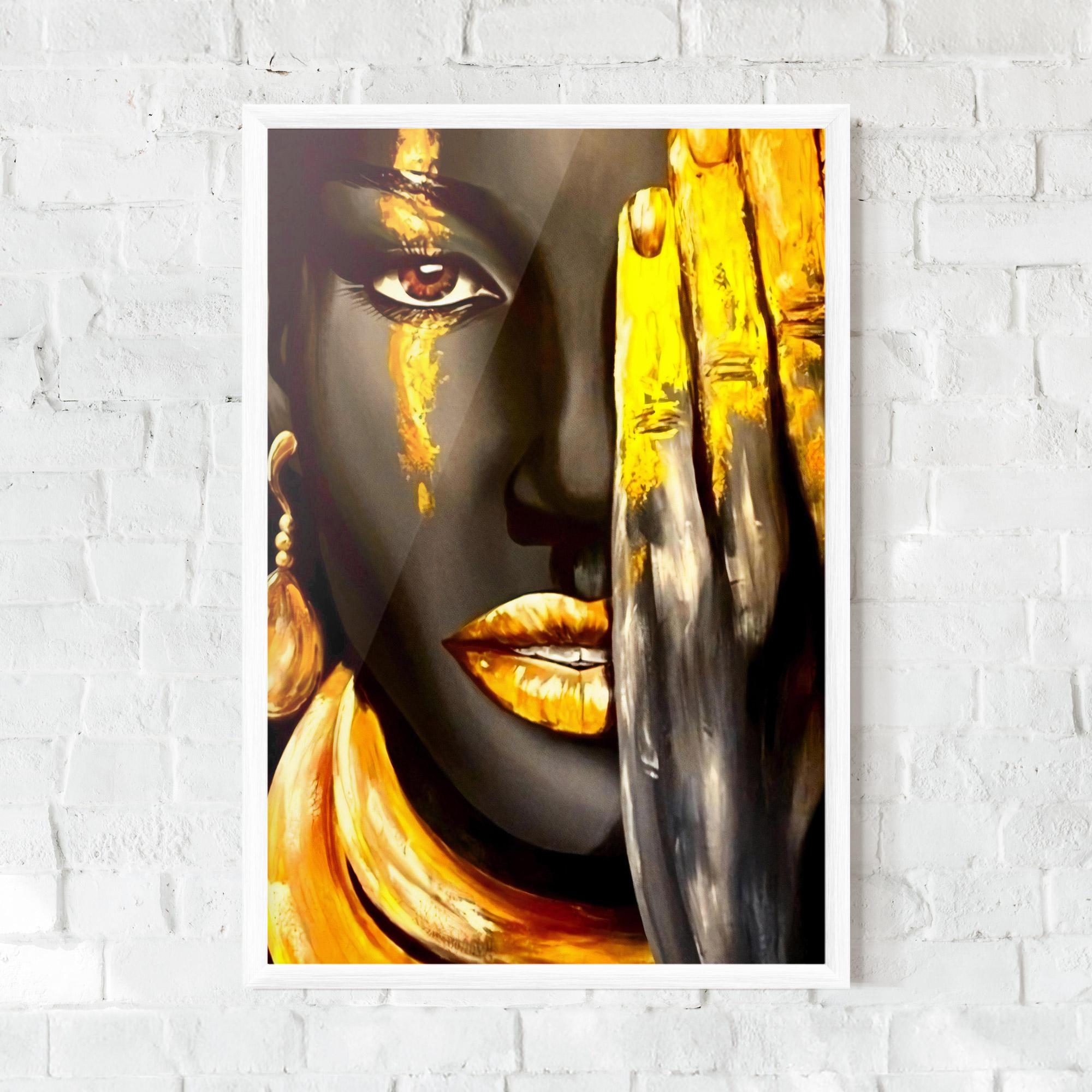Keretezett Poszter Golden African Women mockup 0