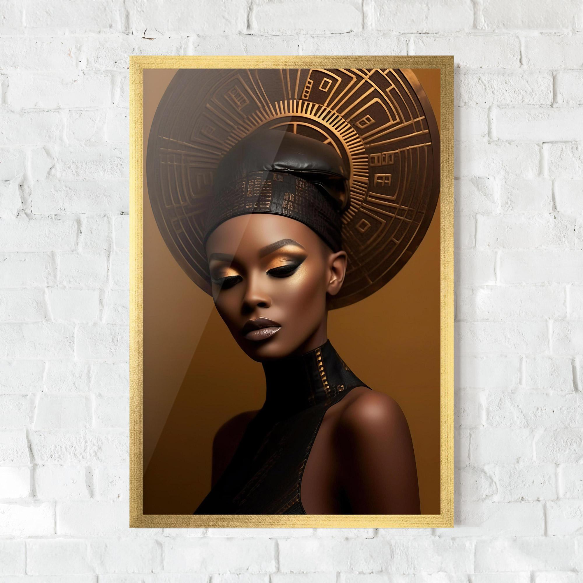 Keretezett Poszter African Abstract Art mockup 0