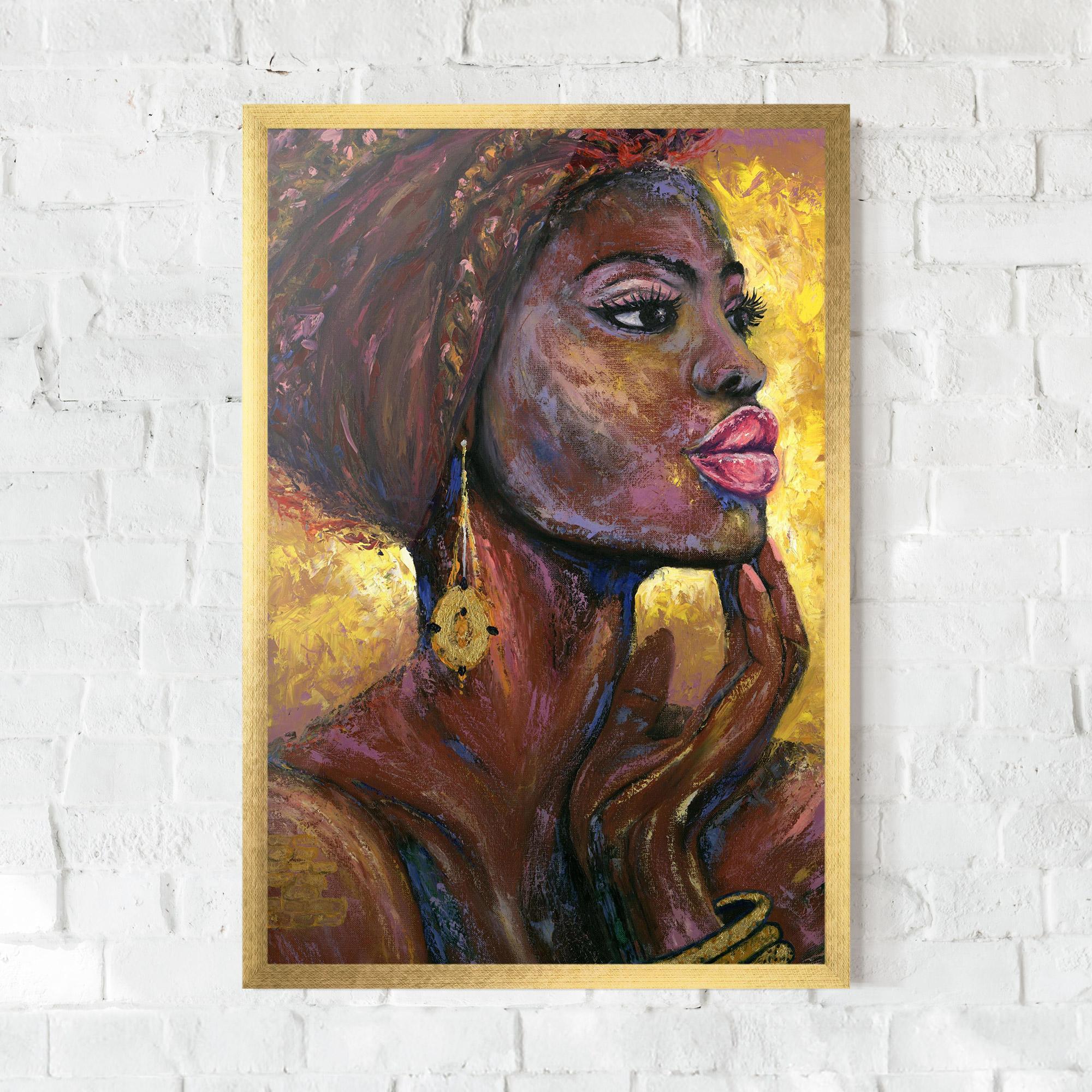 Keretezett Poszter African Women mockup 0