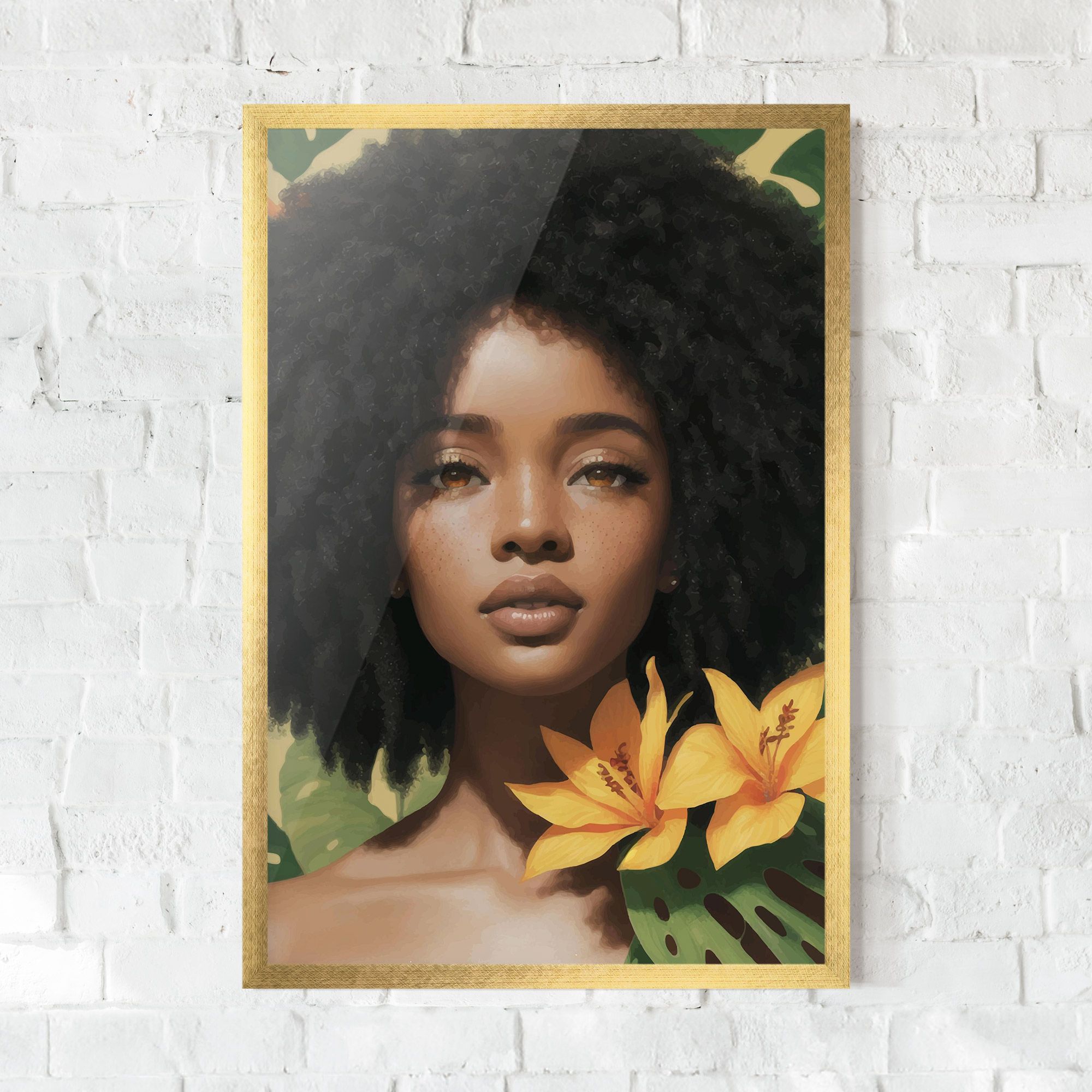 Beautiful African Girl mockup 0