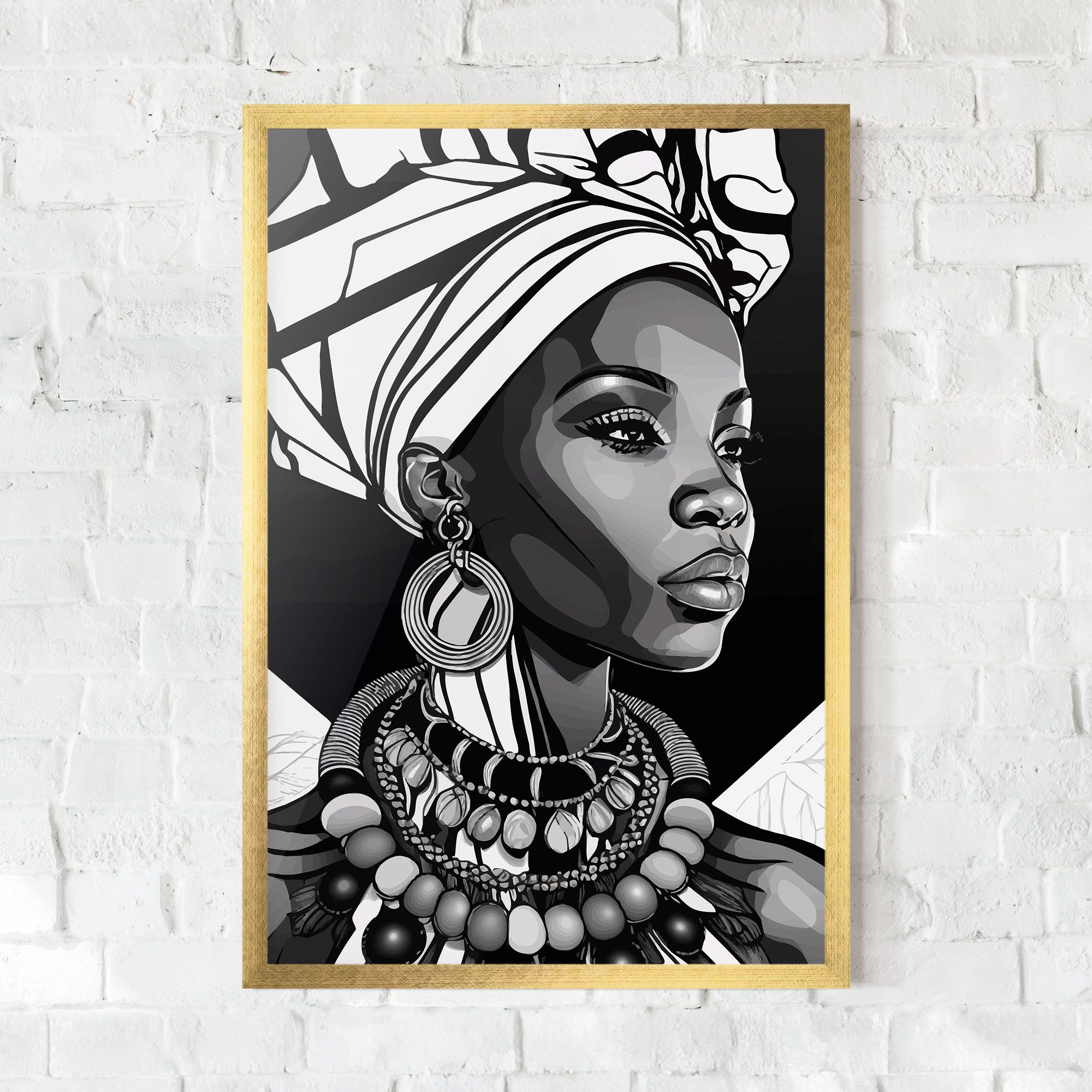 Black White African mockup 0