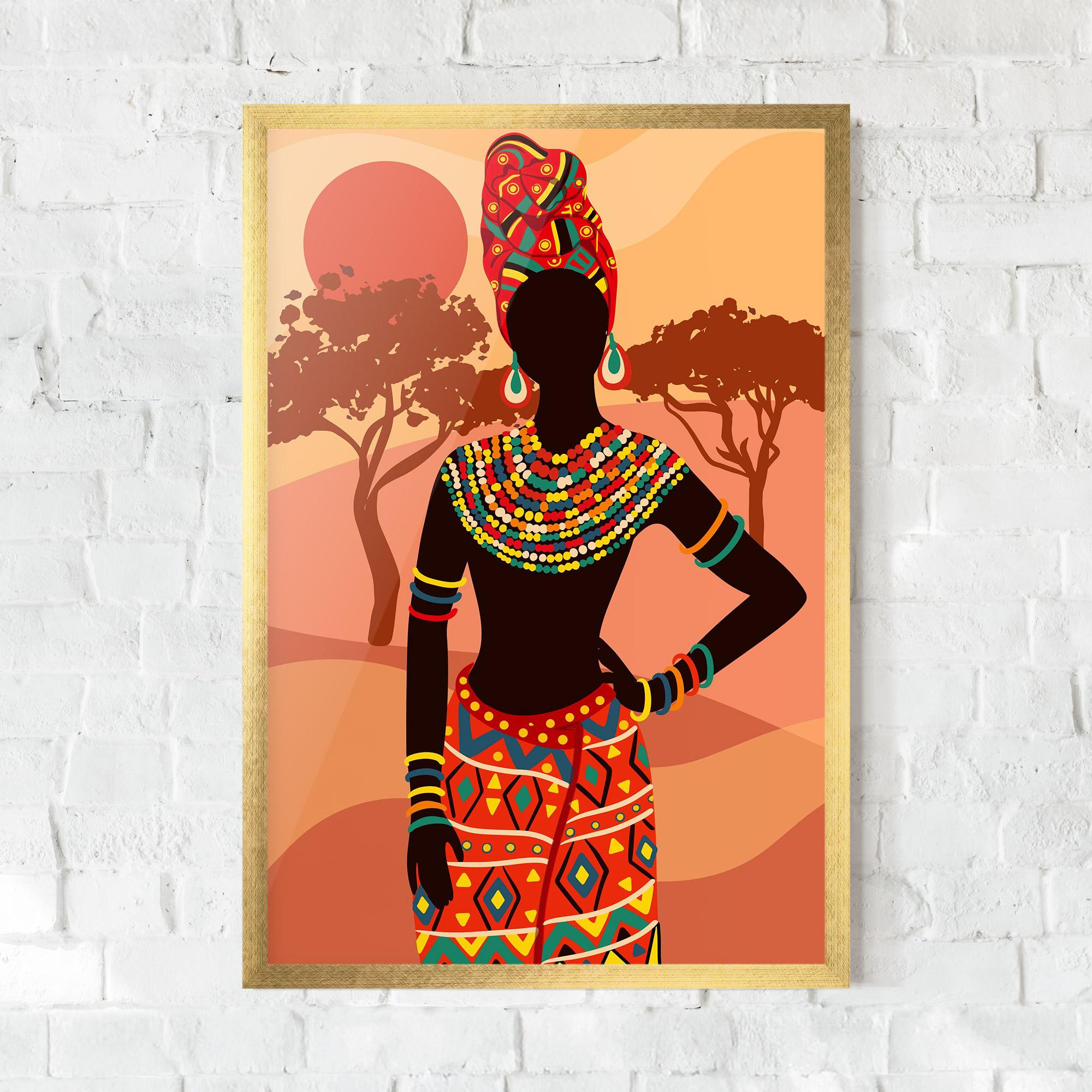 Keretezett Poszter Ethnic African Color mockup 0
