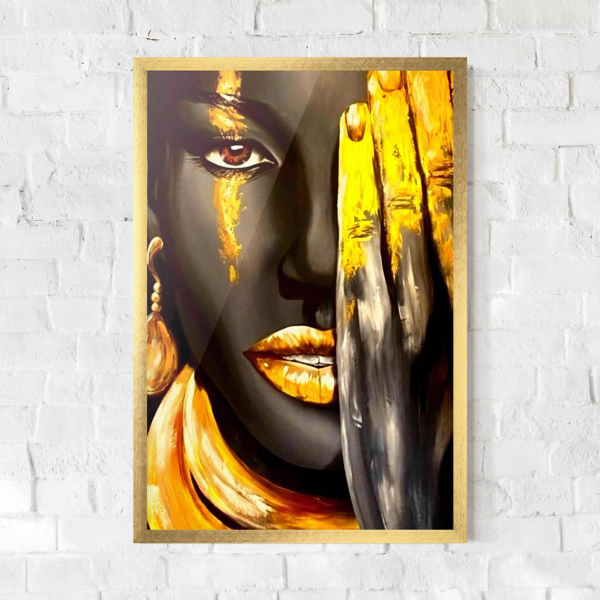 Keretezett Poszter Golden African Women mockup 0