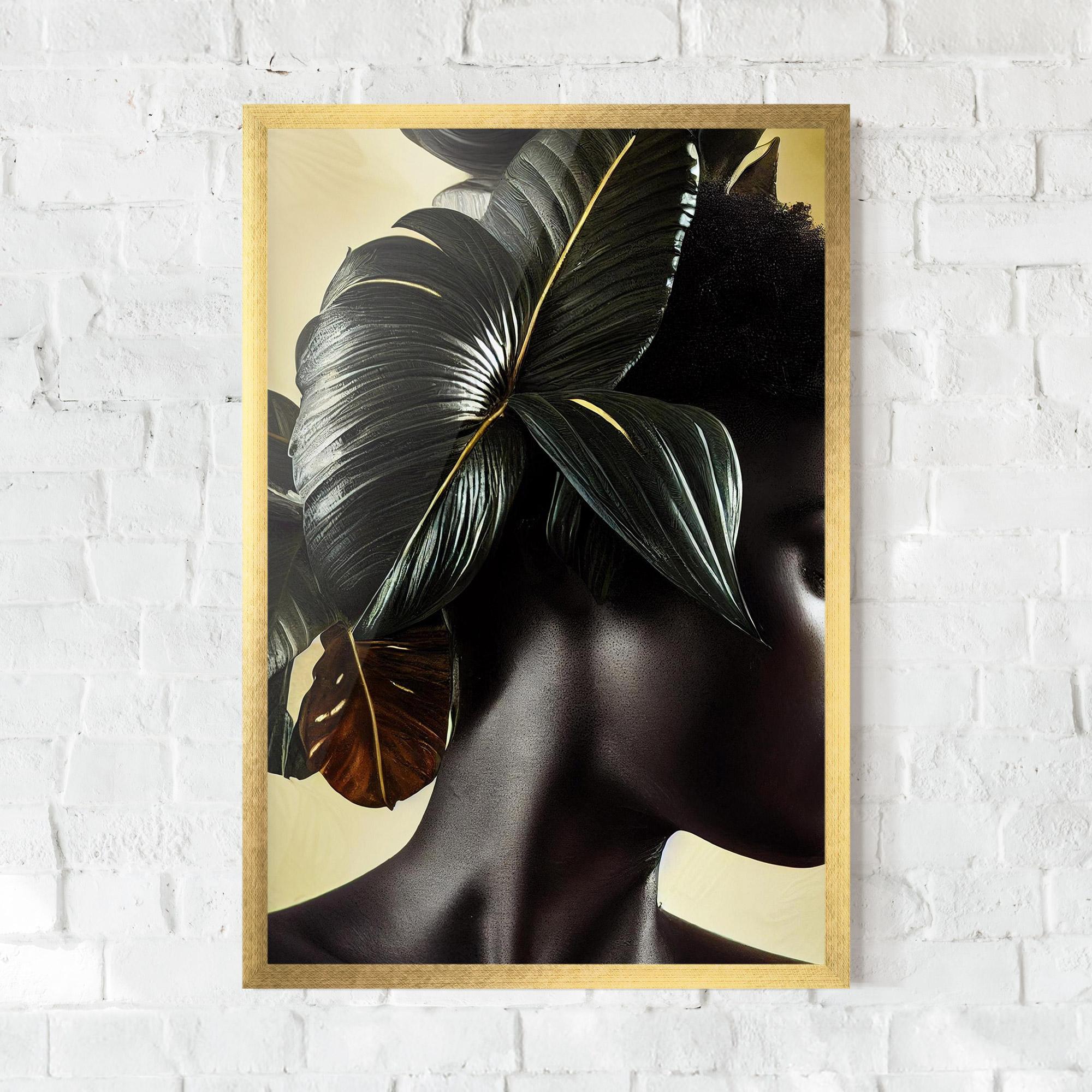 Keretezett Poszter Leaf Woman mockup 0