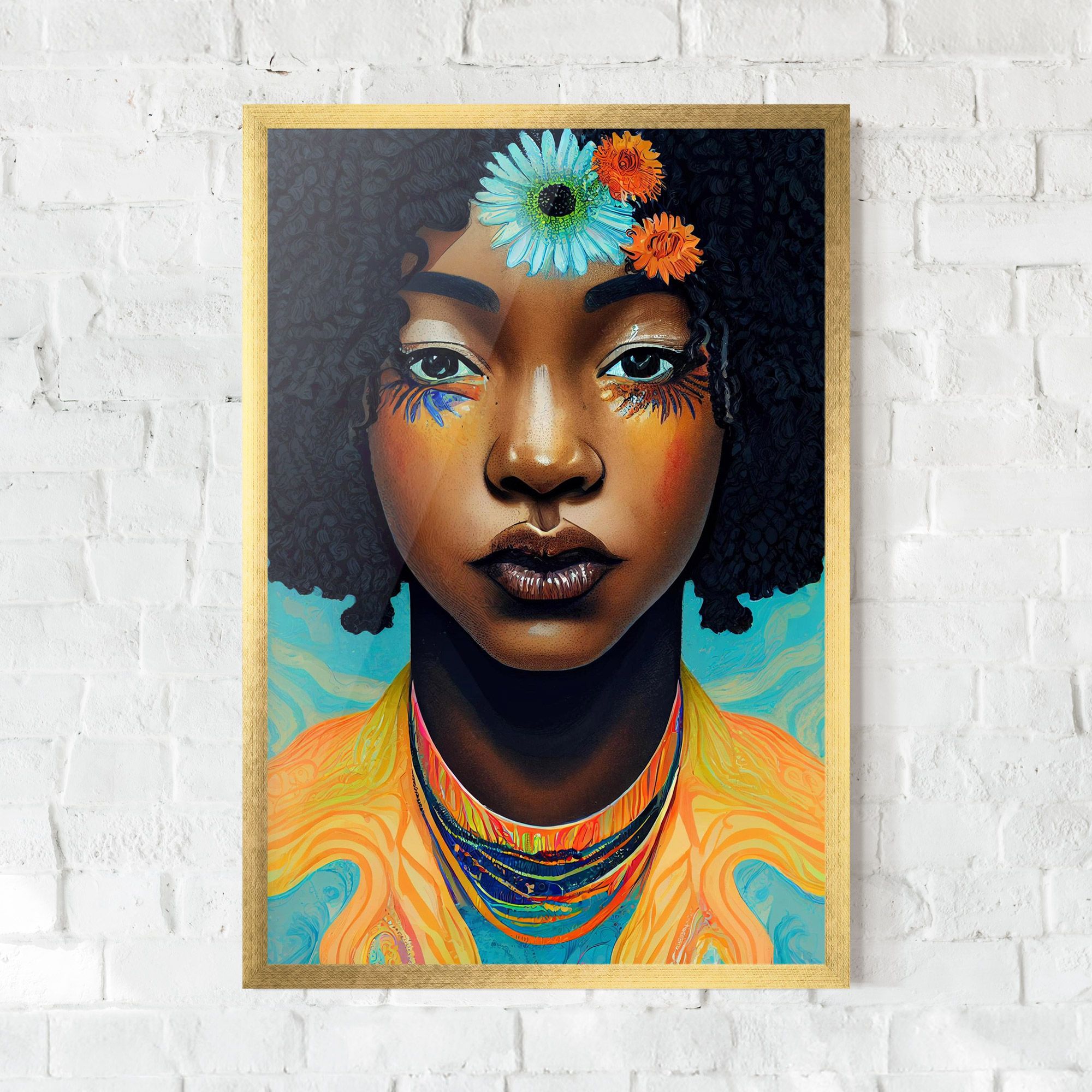 Portrait With Flowers mockup 0