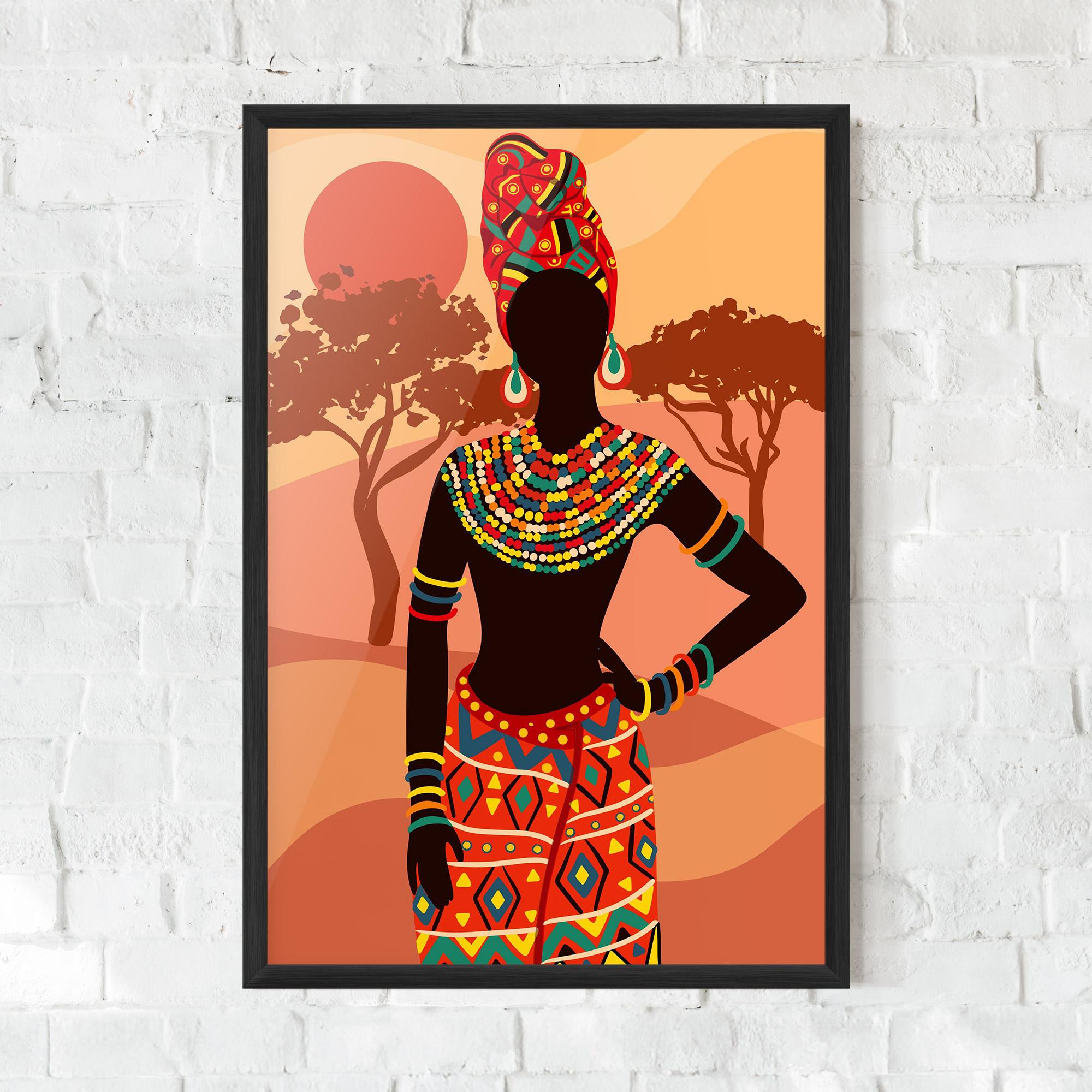 Keretezett Poszter Ethnic African Color mockup 0