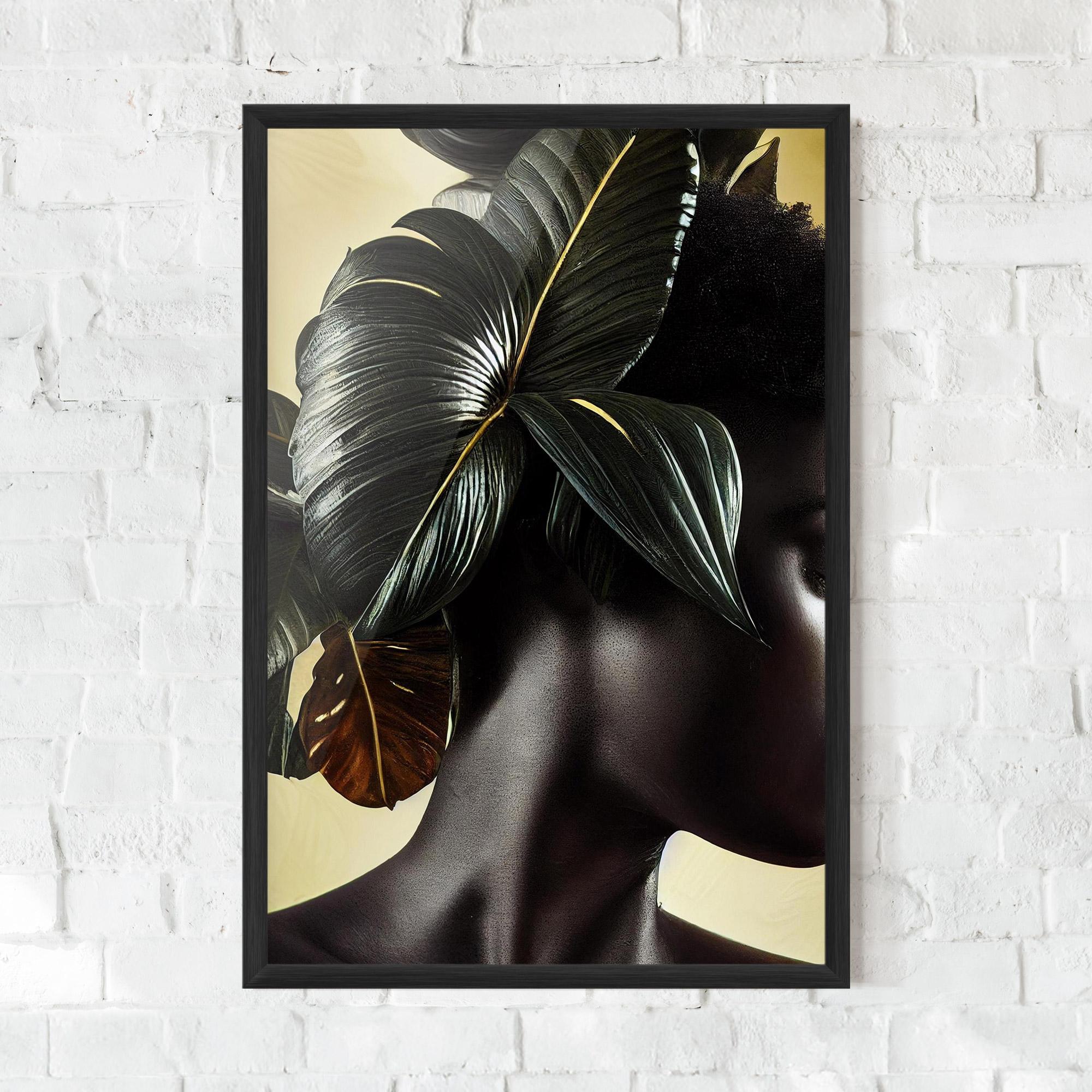 Keretezett Poszter Leaf Woman mockup 0