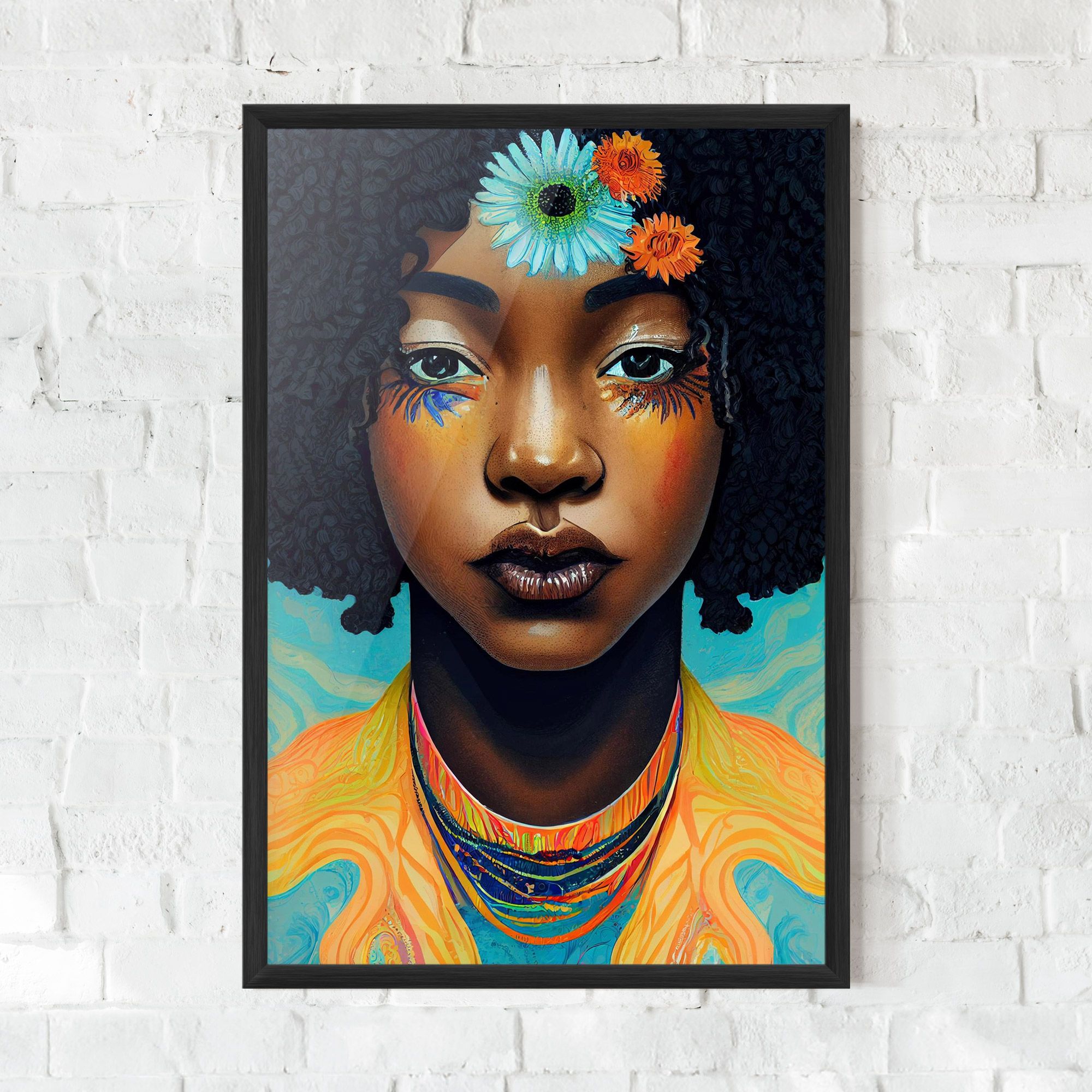 Portrait With Flowers mockup 0