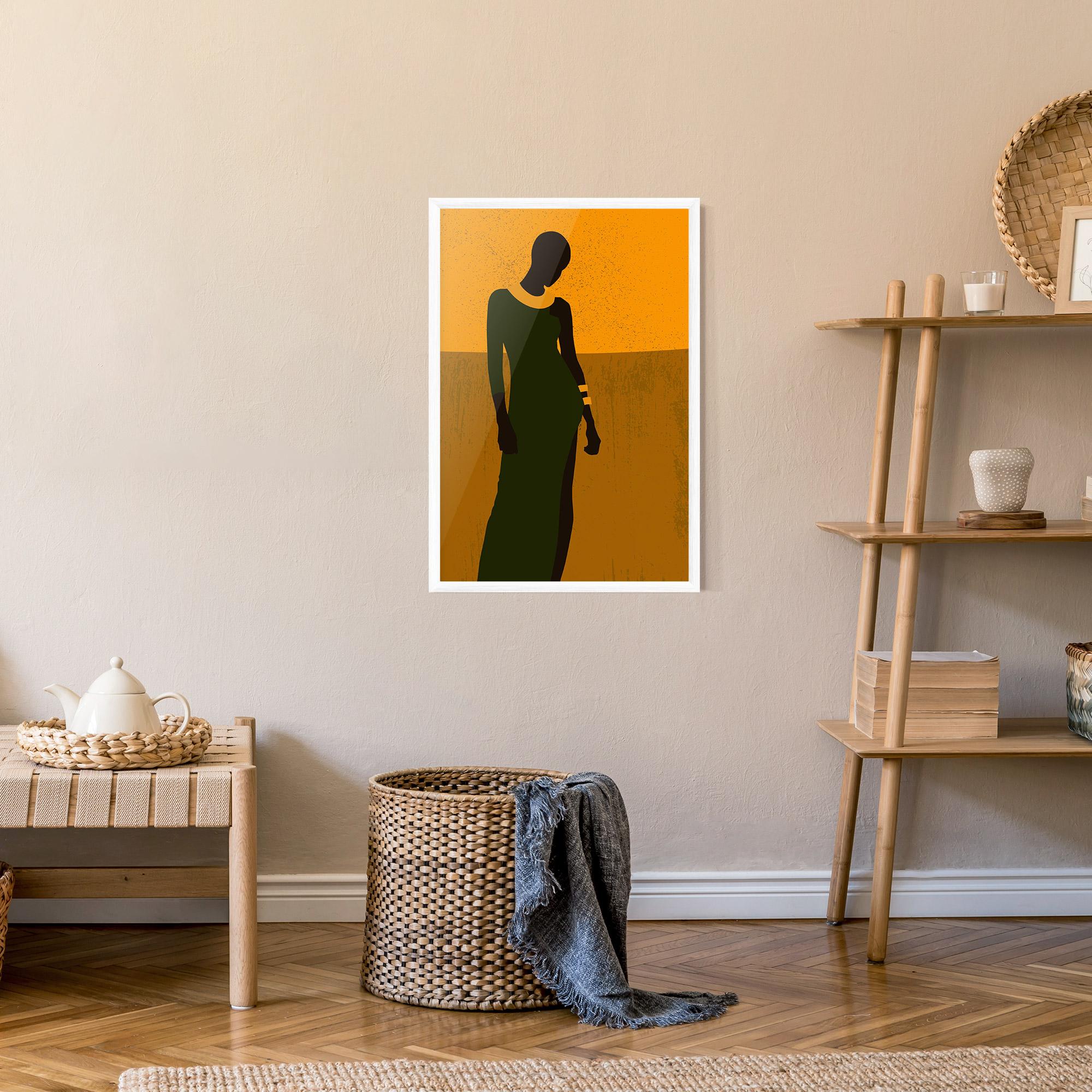Keretezett Poszter African Dress mockup 9