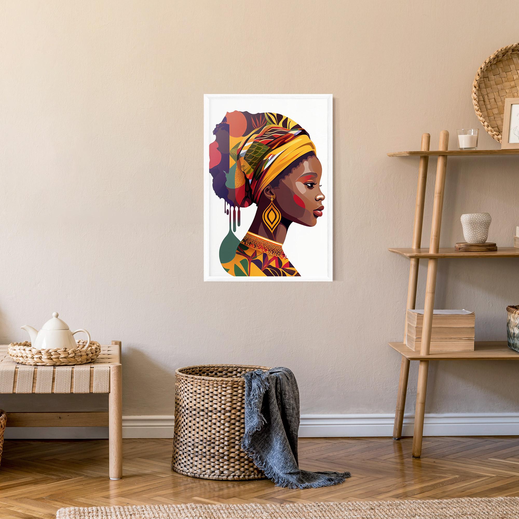 Keretezett Poszter Colorful African mockup 9