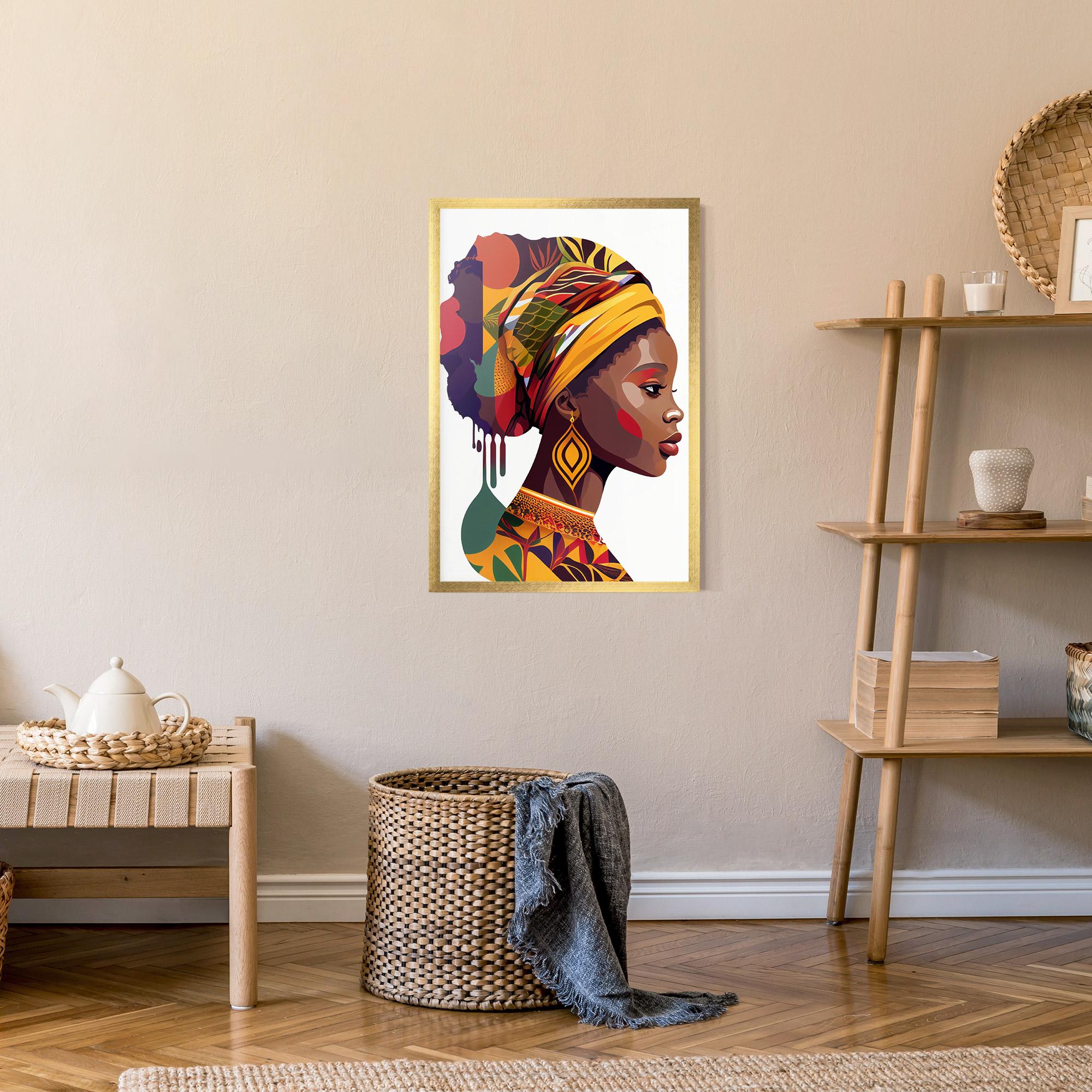Keretezett Poszter Colorful African mockup 9