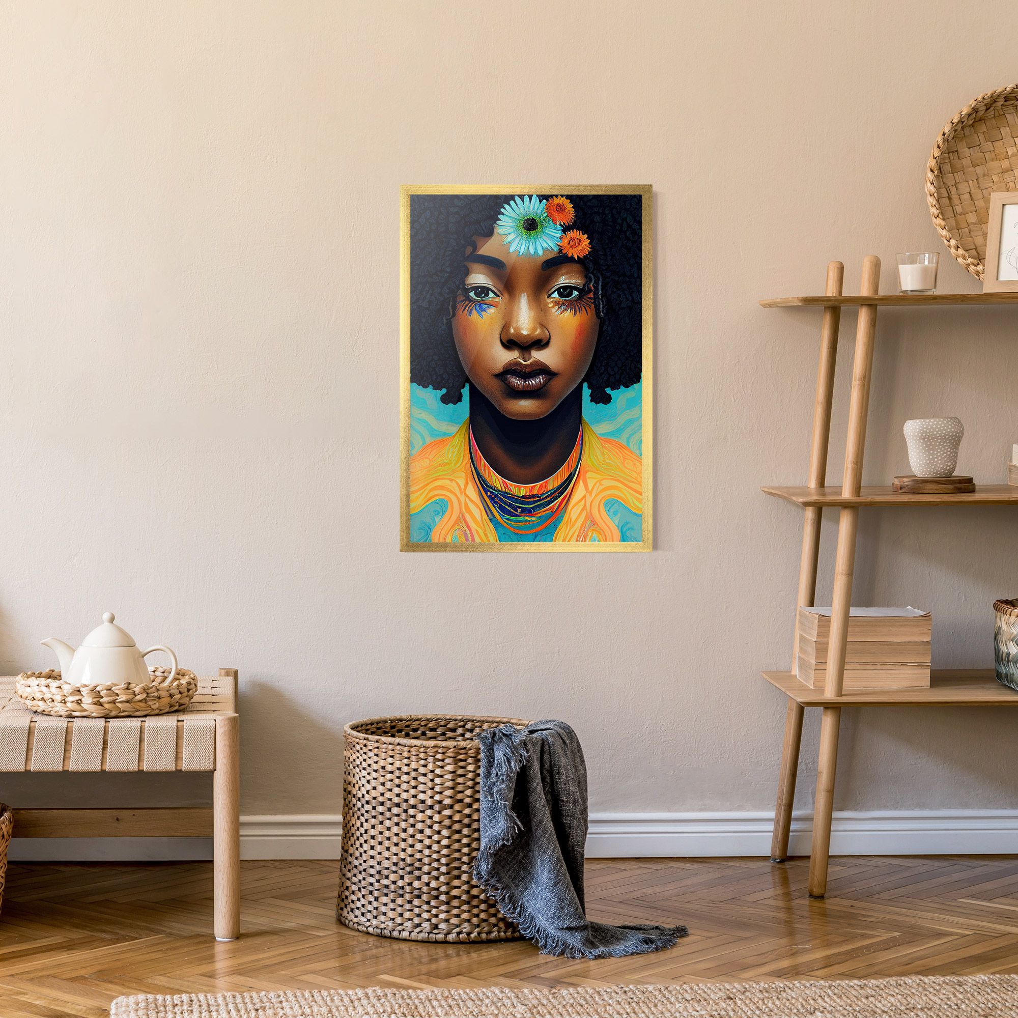 Portrait With Flowers mockup 9