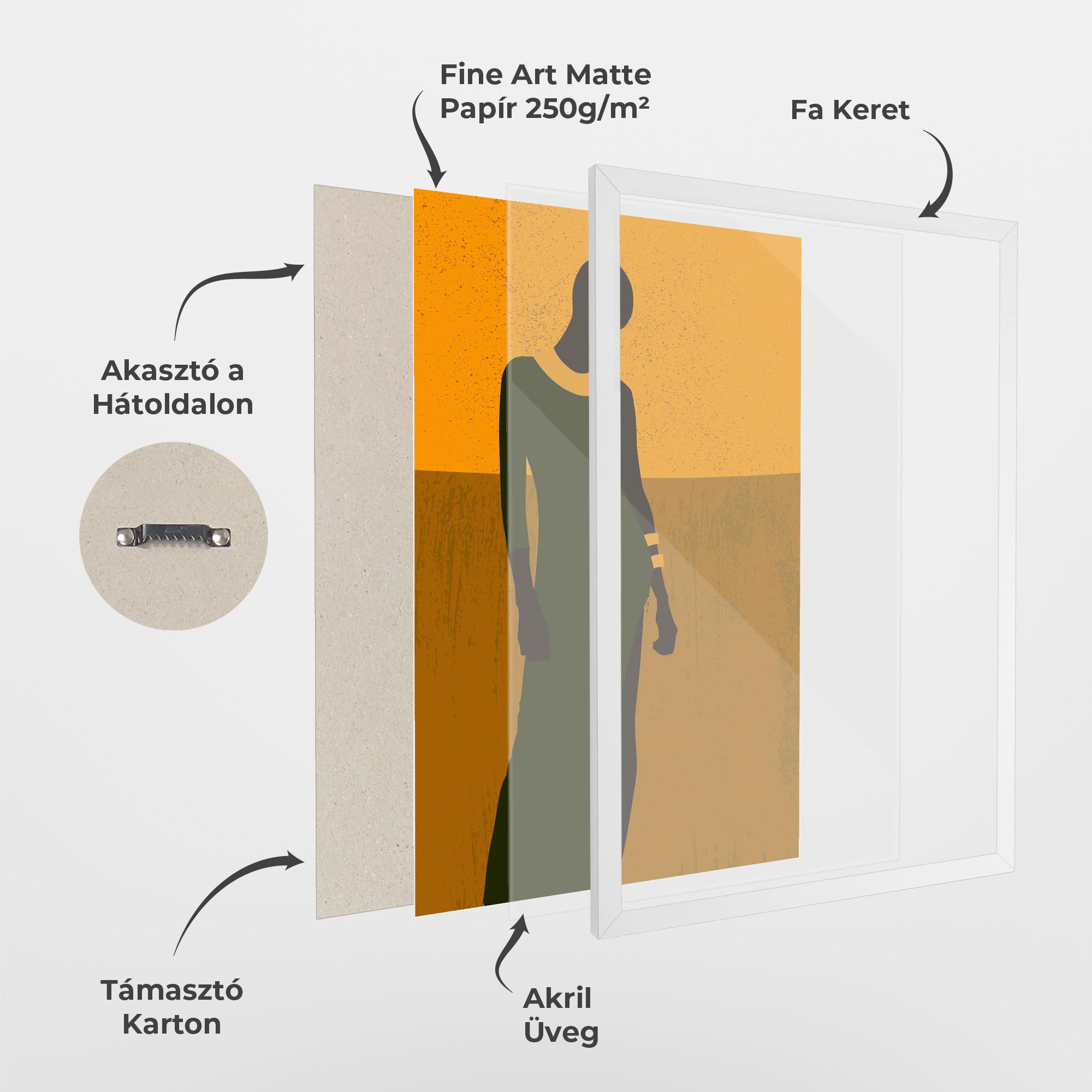 Keretezett Poszter African Dress mockup 1