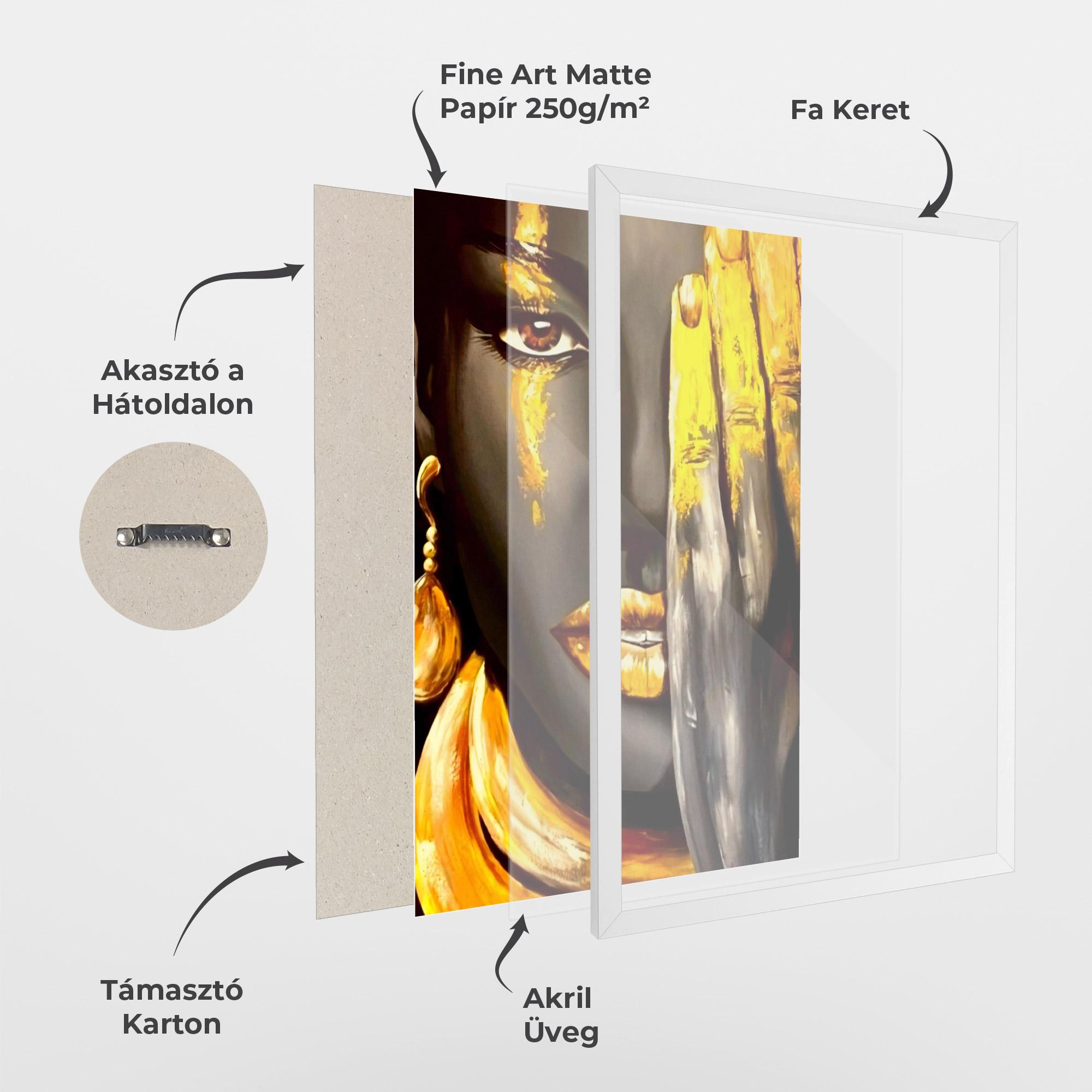 Keretezett Poszter Golden African Women mockup 1