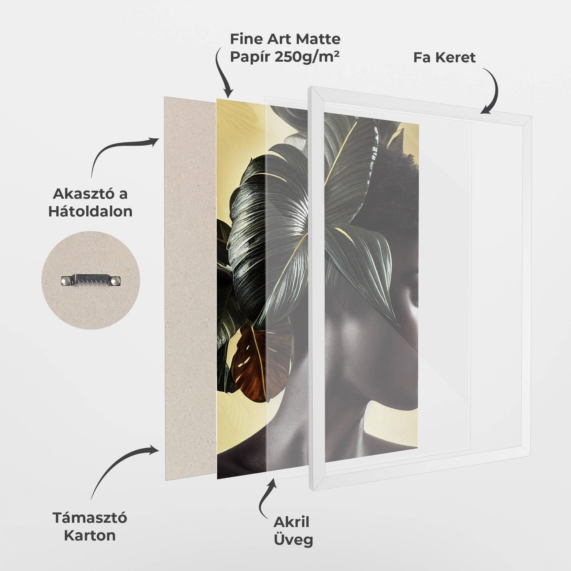 Keretezett Poszter Leaf Woman mockup 1