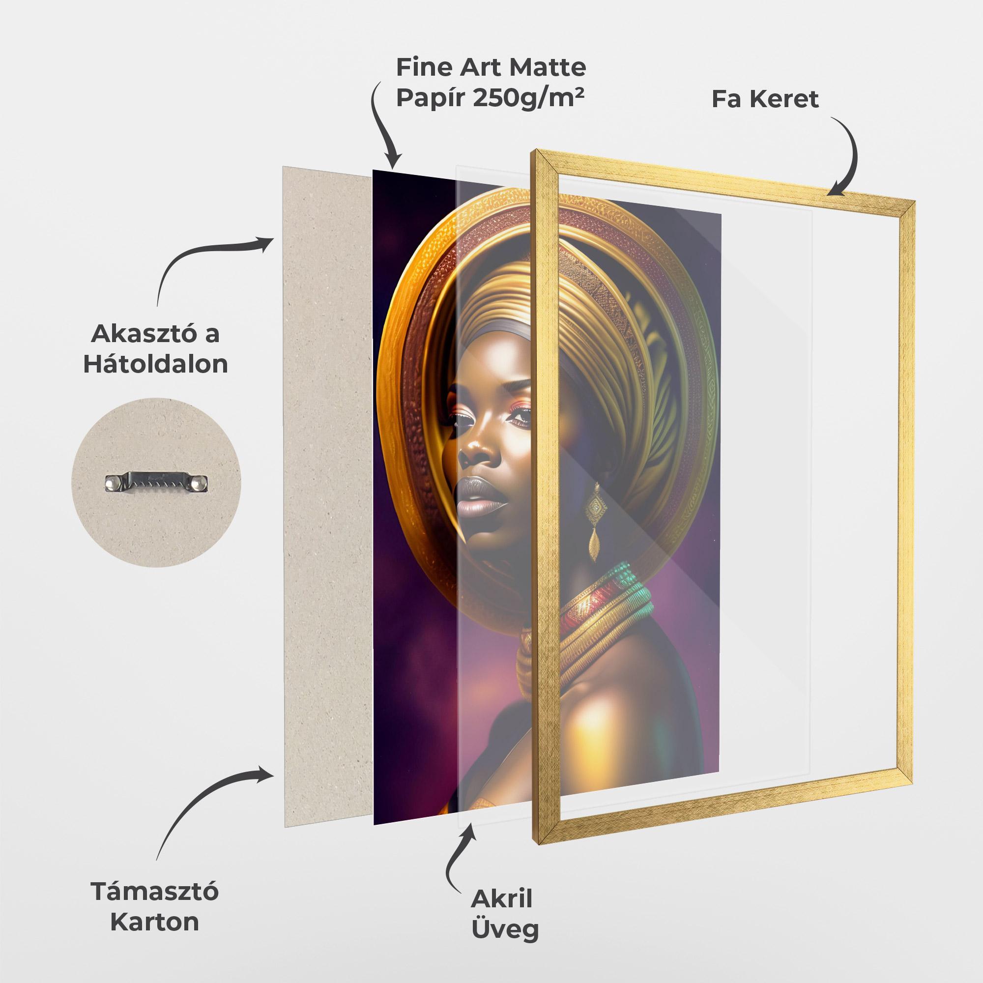 Keretezett Poszter Golden Crown Woman mockup 1