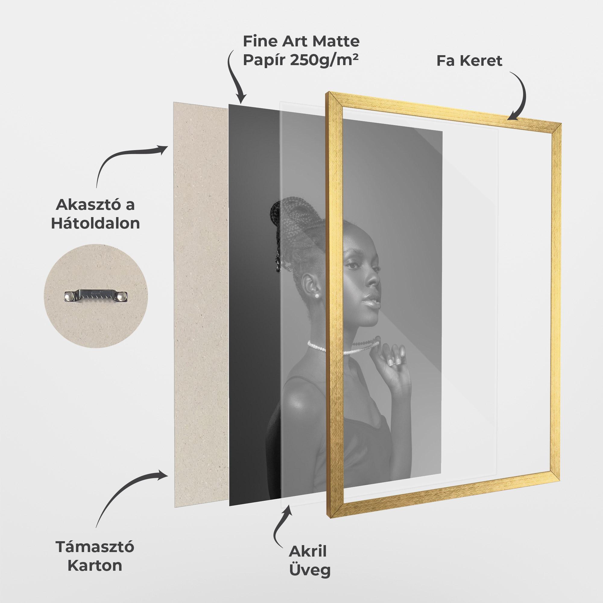 Keretezett Poszter Hollywood Glamour Style mockup 1