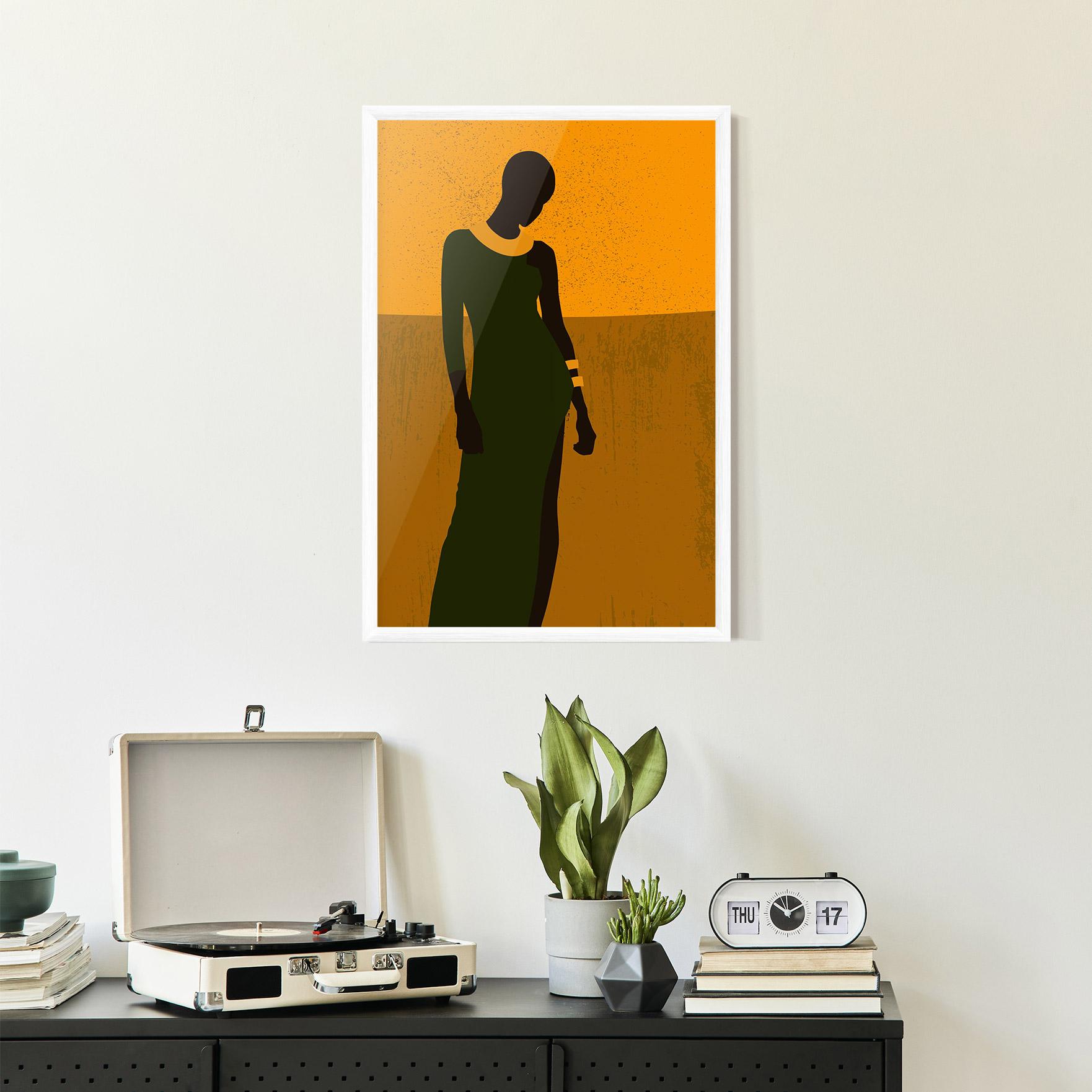 Keretezett Poszter African Dress mockup 2