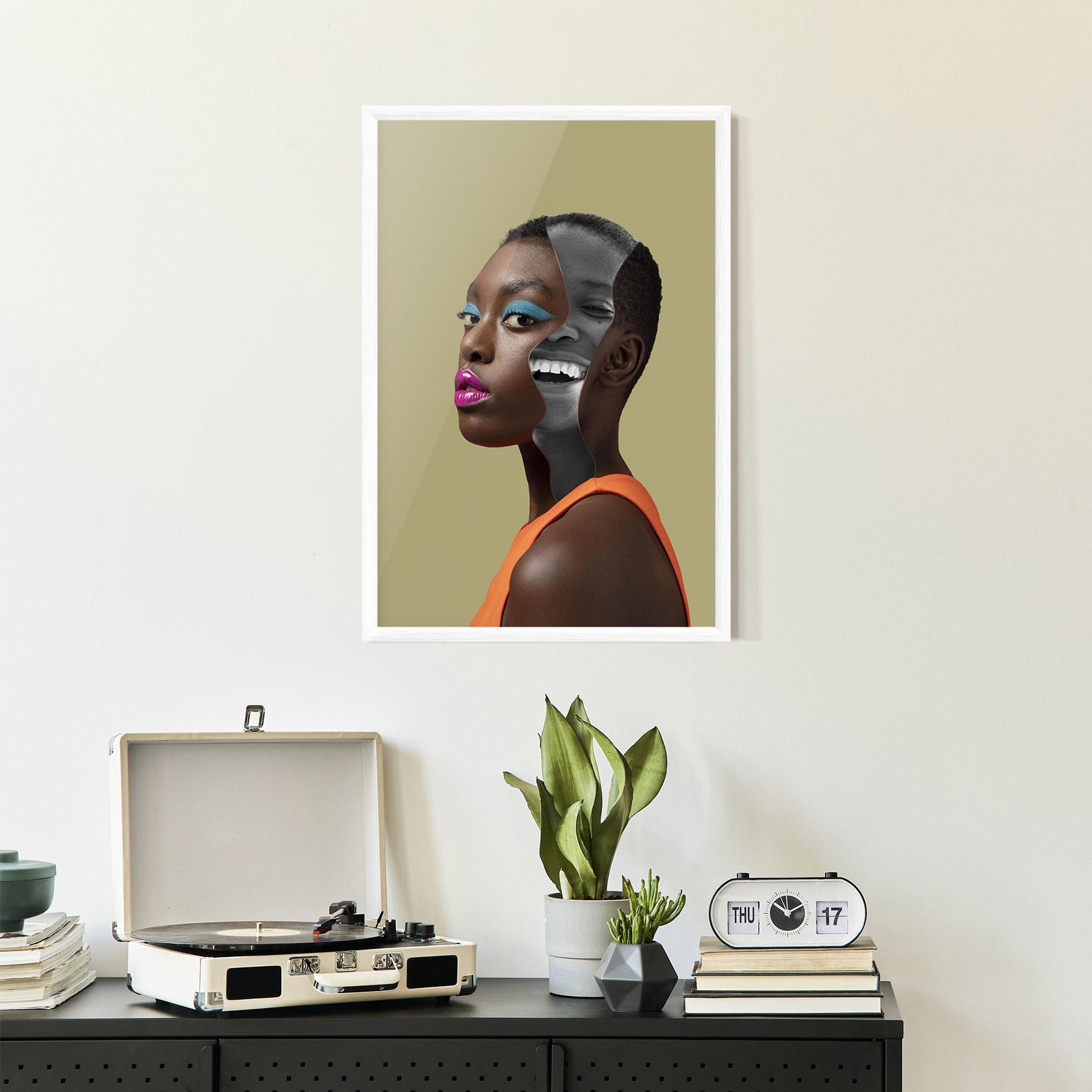 Keretezett Poszter American Woman Collage mockup 2