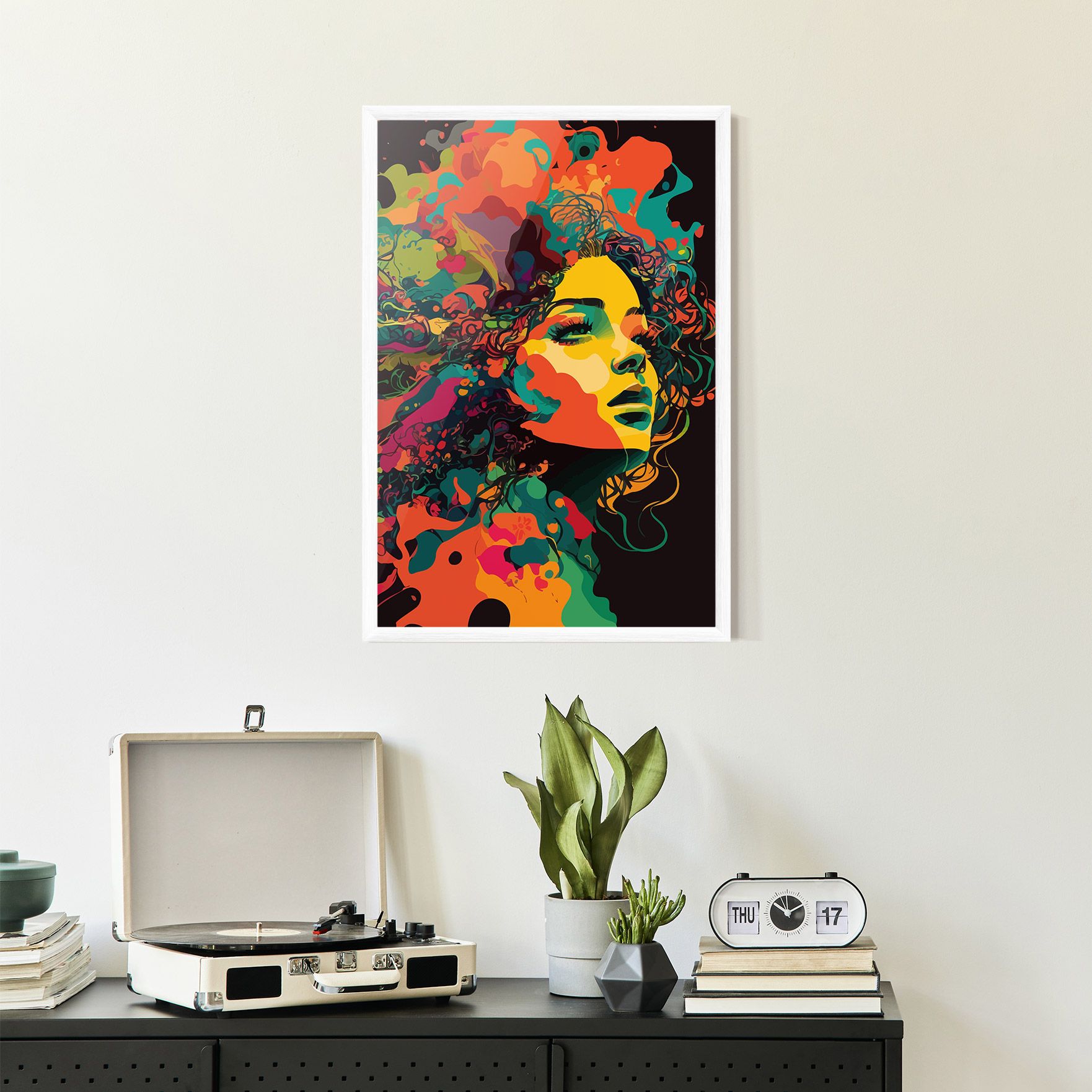 Colorful African Woman mockup 2