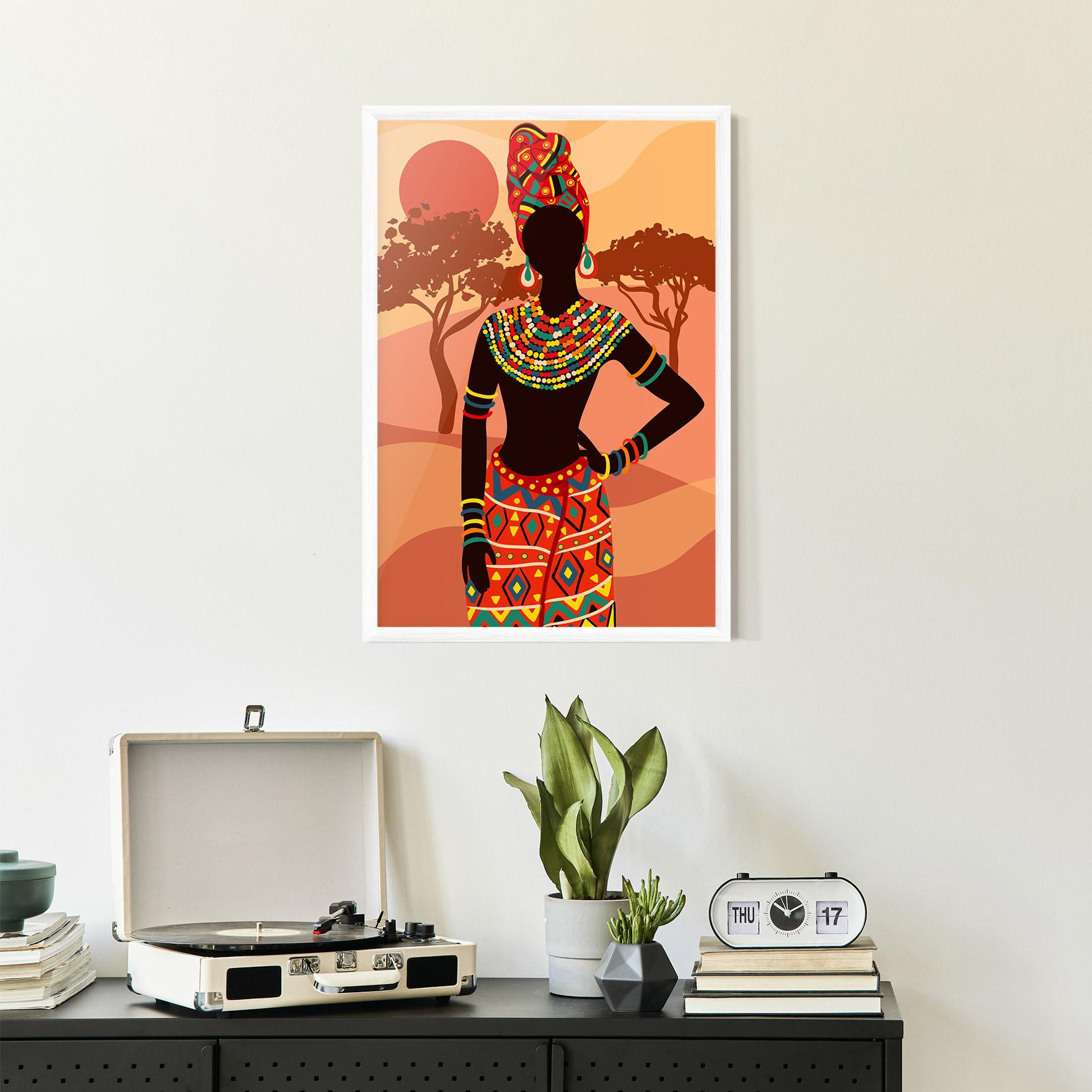 Keretezett Poszter Ethnic African Color mockup 2