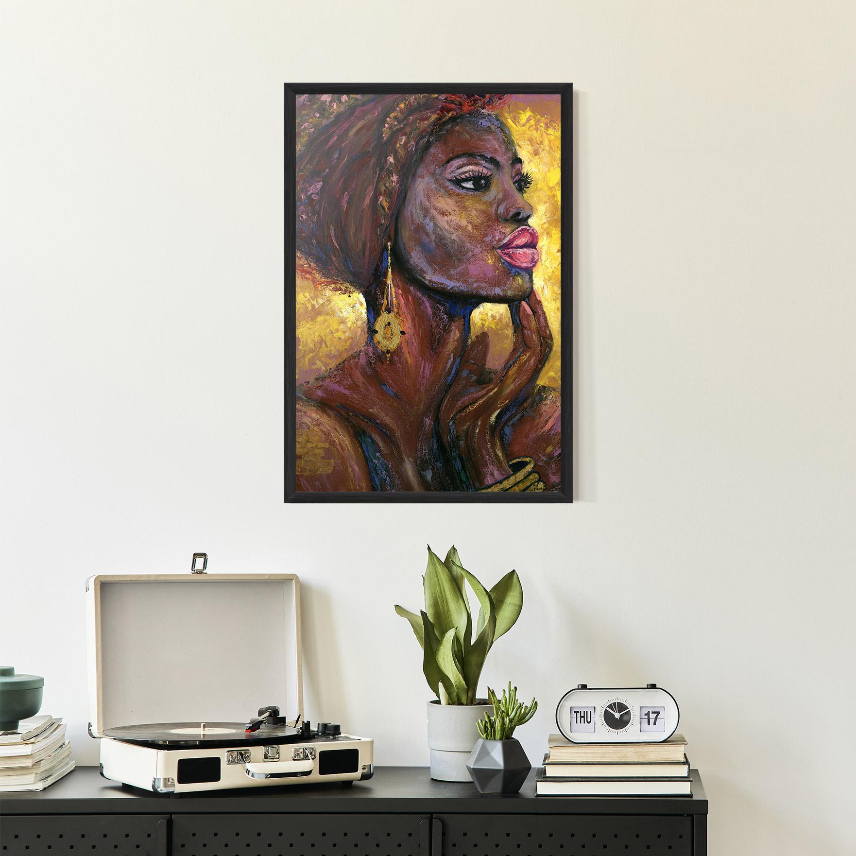 Keretezett Poszter African Women mockup 2