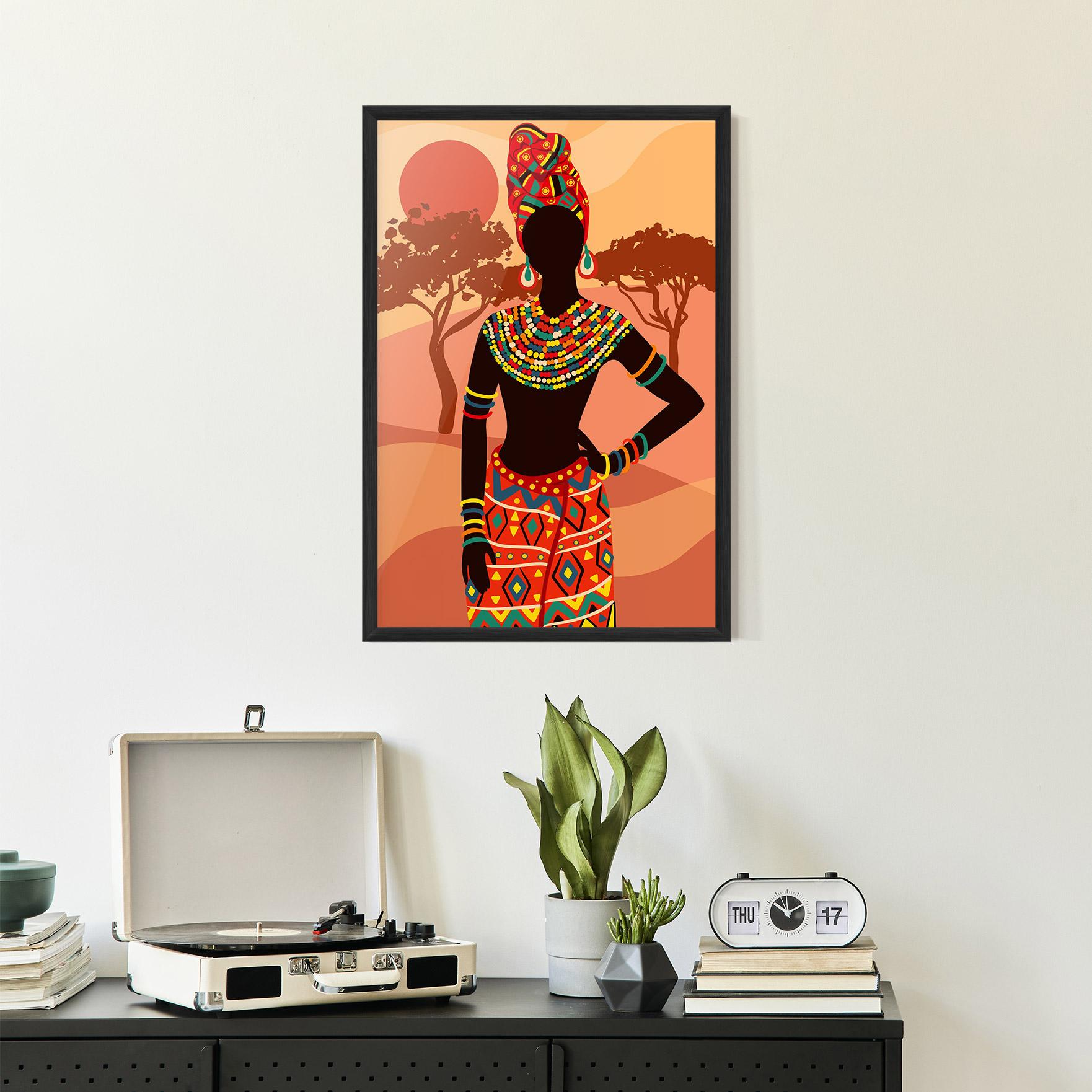 Keretezett Poszter Ethnic African Color mockup 2