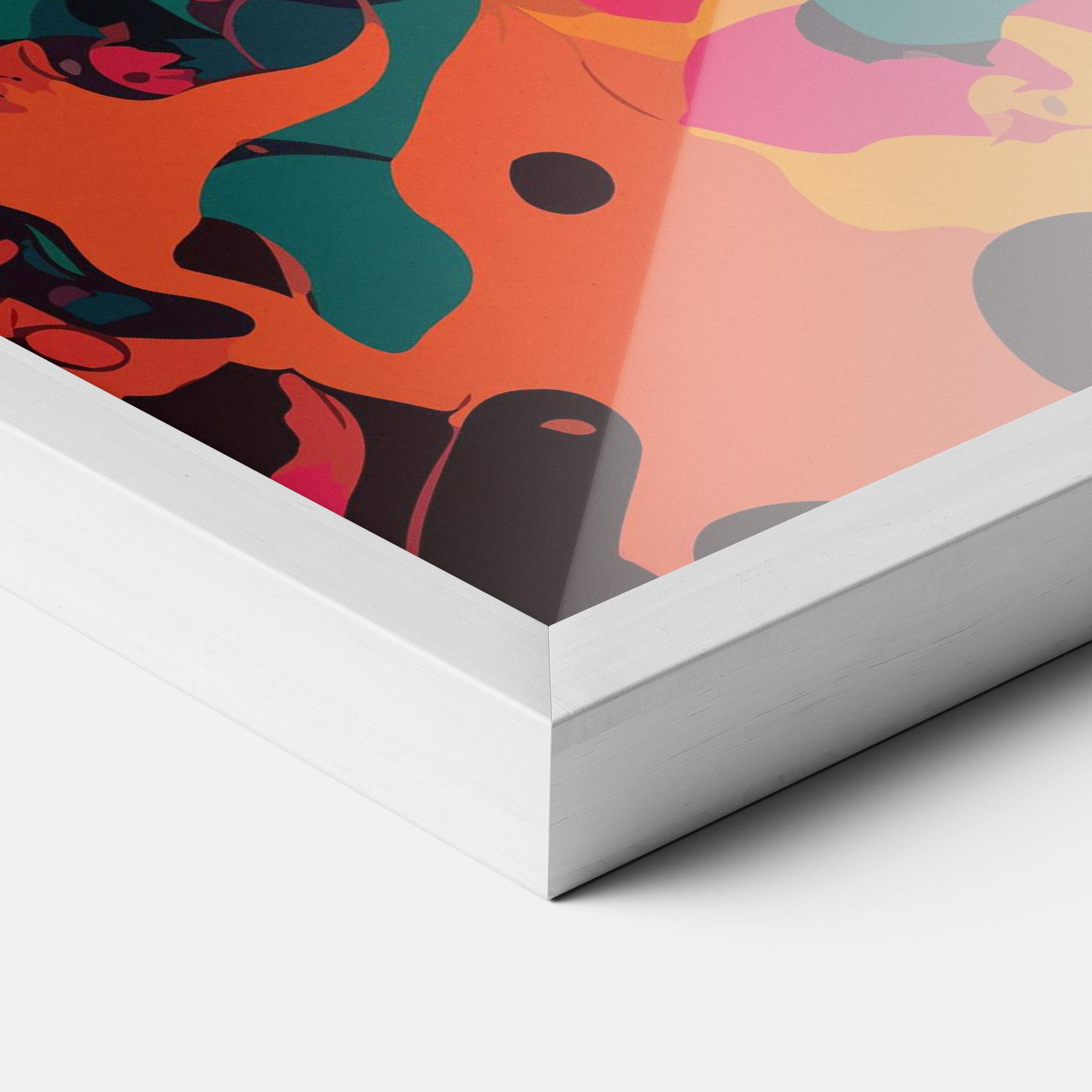 Keretezett Poszter Colorful African Woman mockup 3