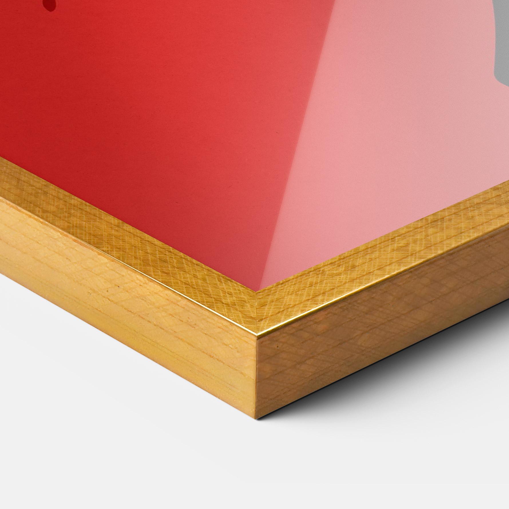 Keretezett Poszter African Red Flower mockup 3