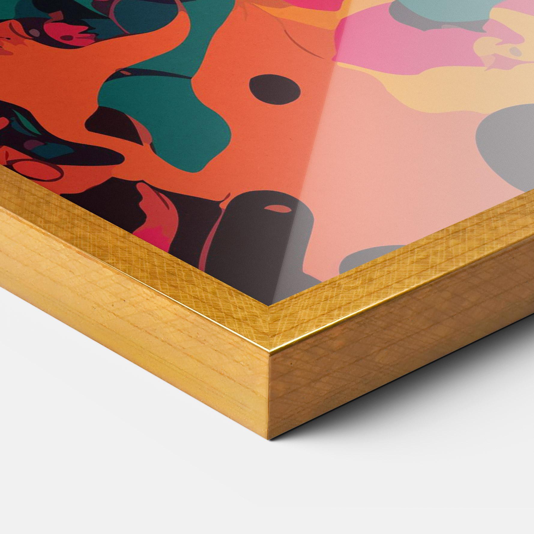 Keretezett Poszter Colorful African Woman mockup 3