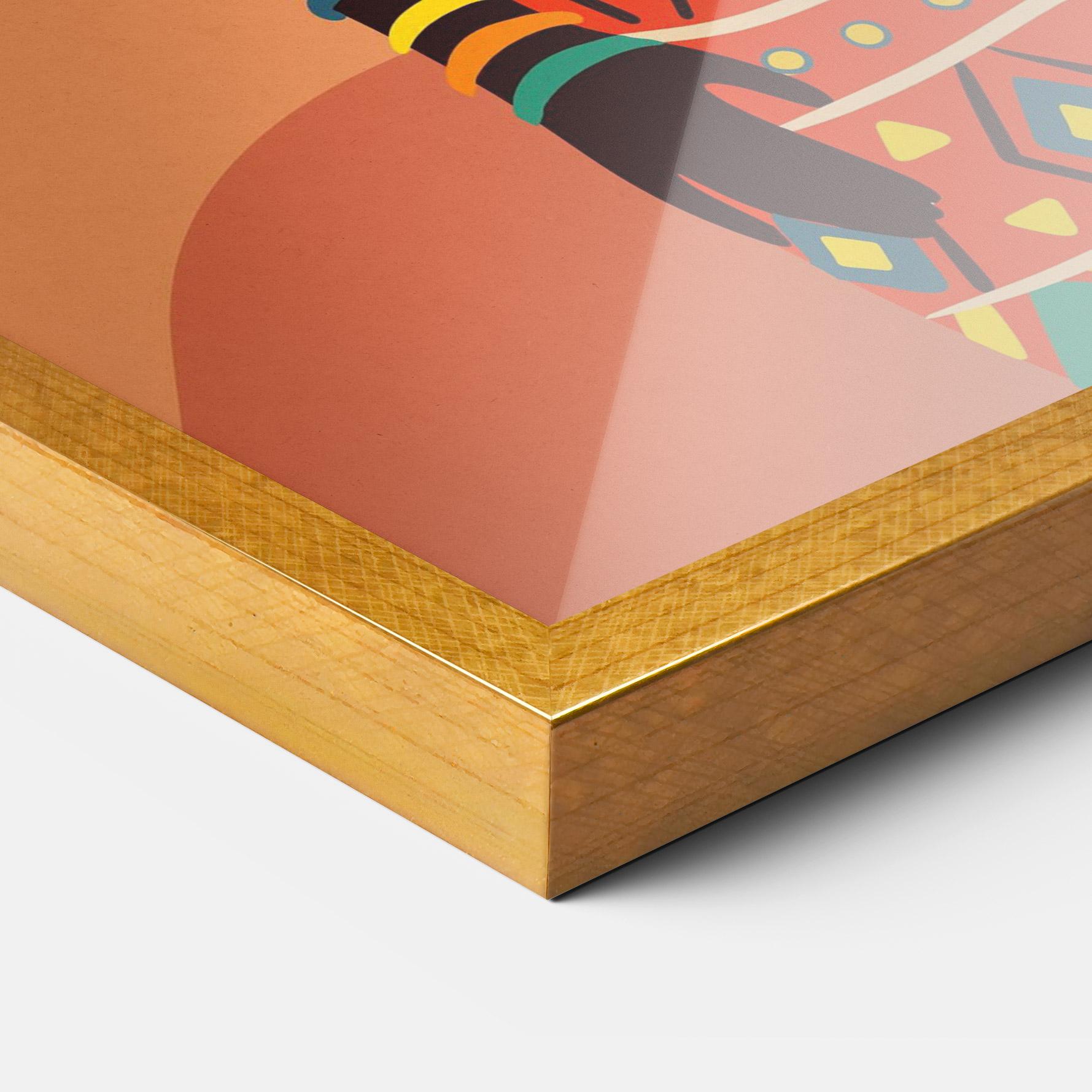 Keretezett Poszter Ethnic African Color mockup 3