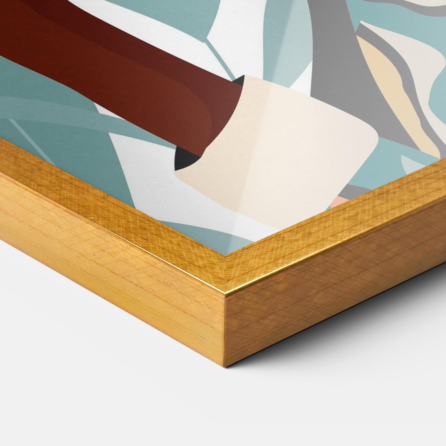 Keretezett Poszter Gold African Earring mockup 3