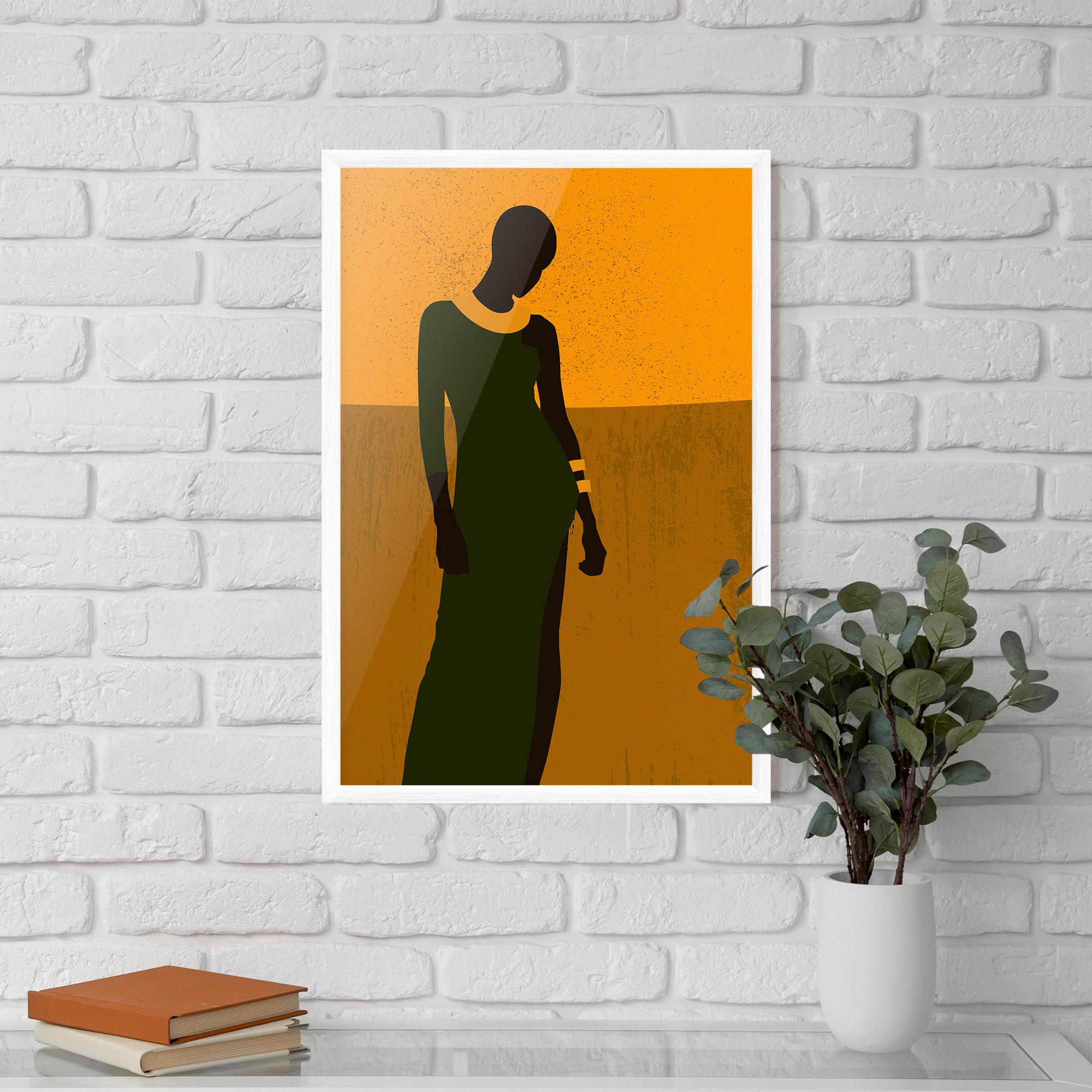 Keretezett Poszter African Dress mockup 5