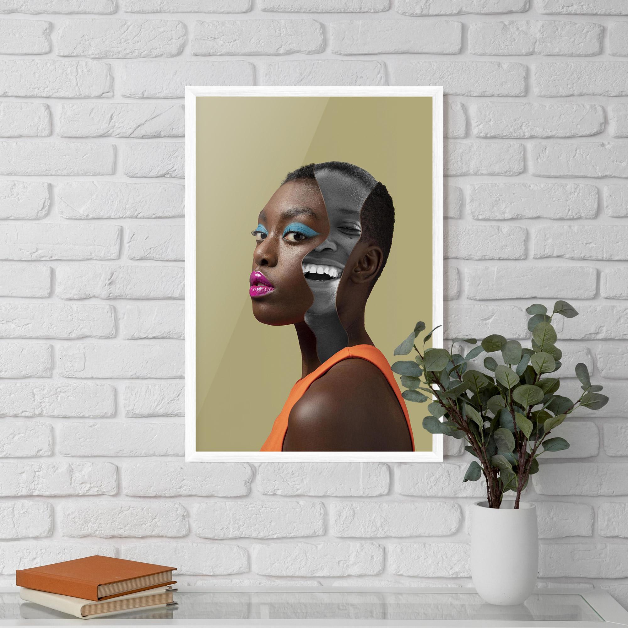 Keretezett Poszter American Woman Collage mockup 5