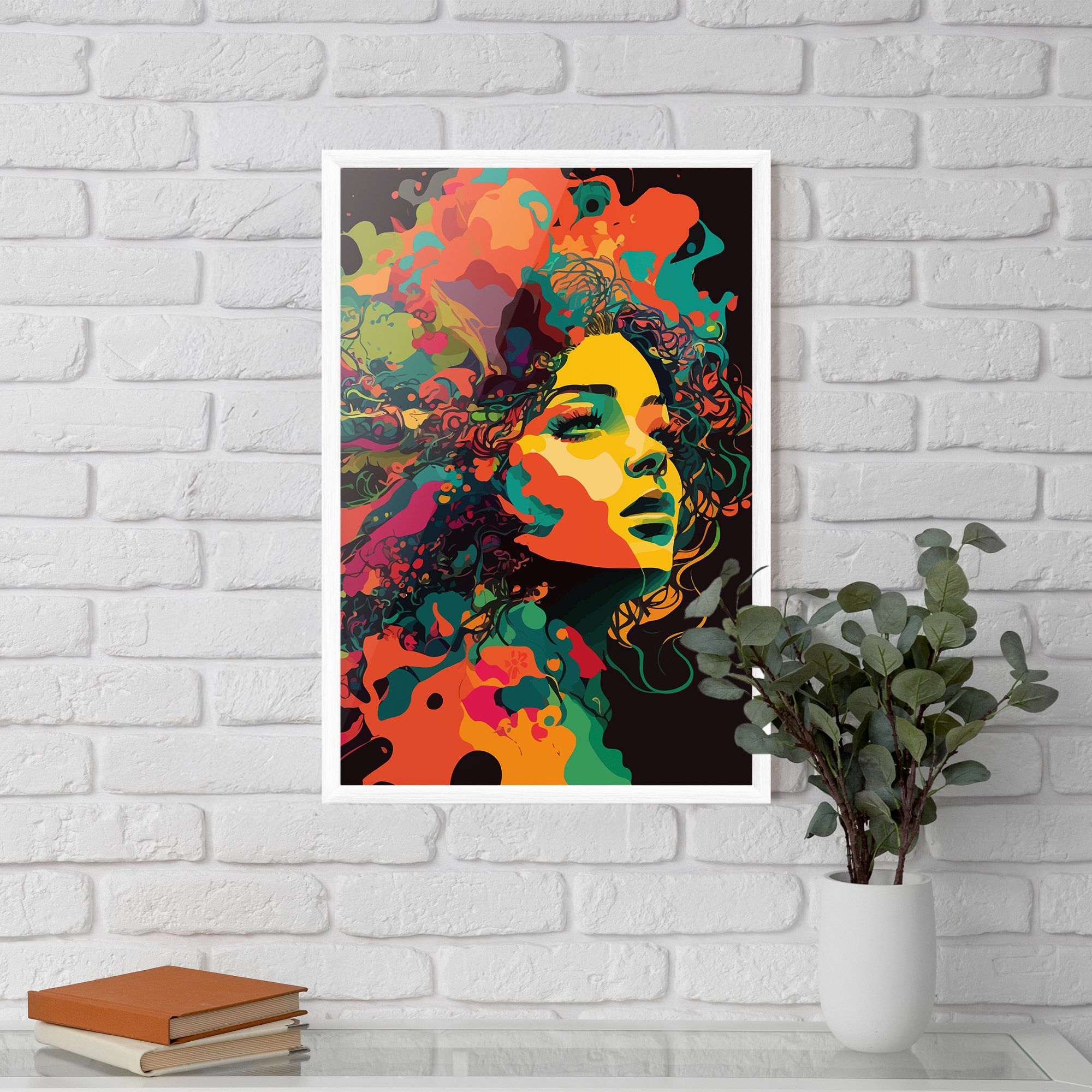Colorful African Woman mockup 5