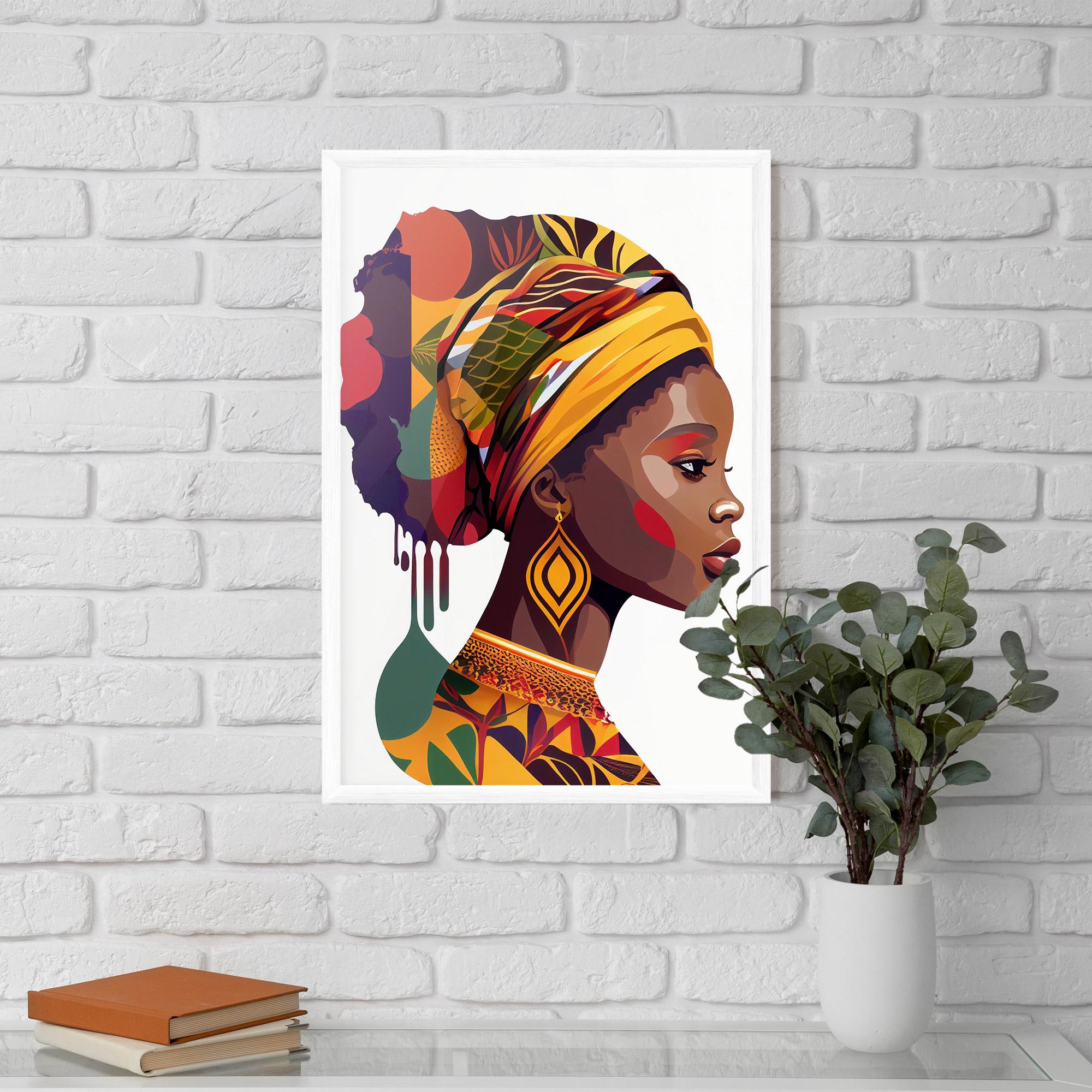 Keretezett Poszter Colorful African mockup 5