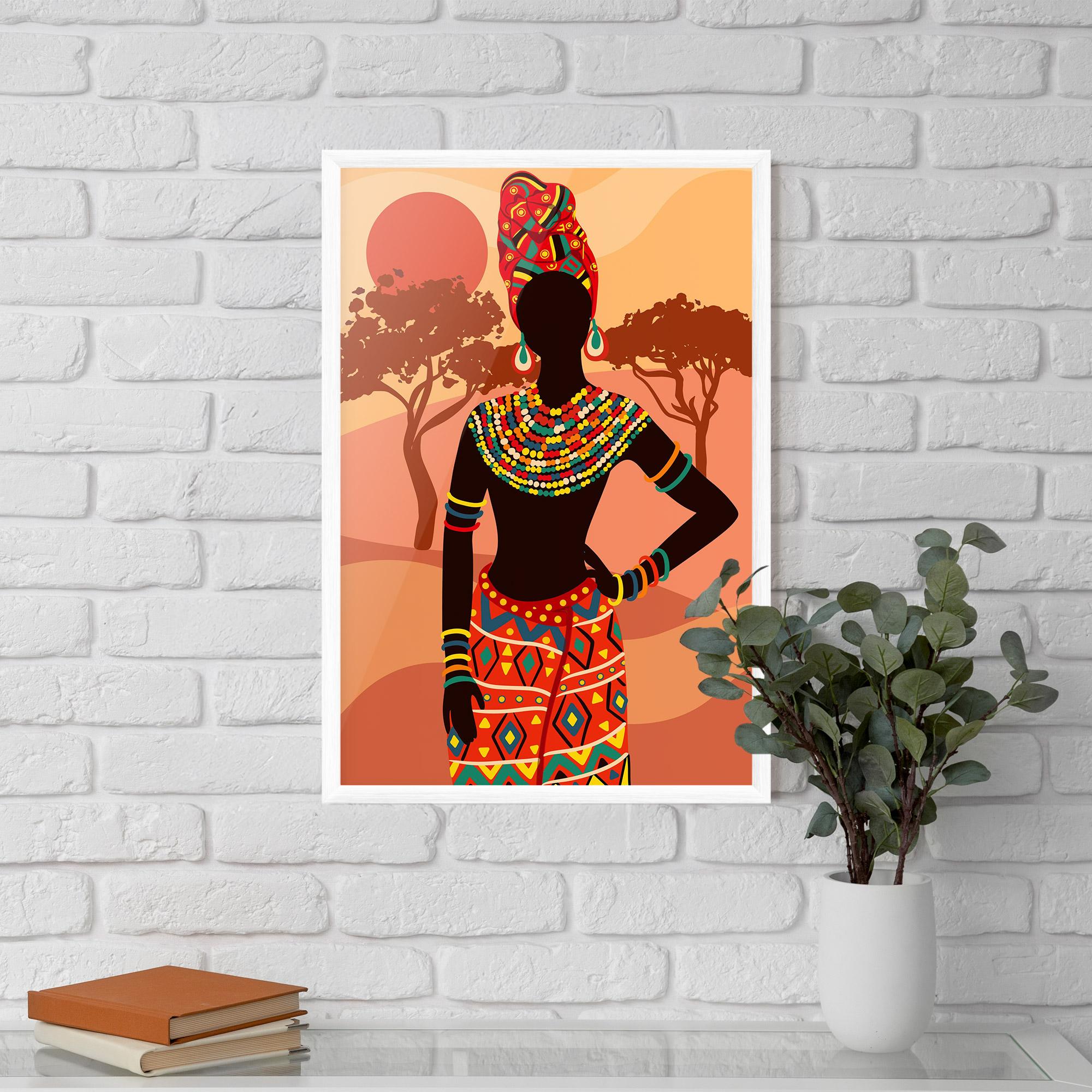Keretezett Poszter Ethnic African Color mockup 5