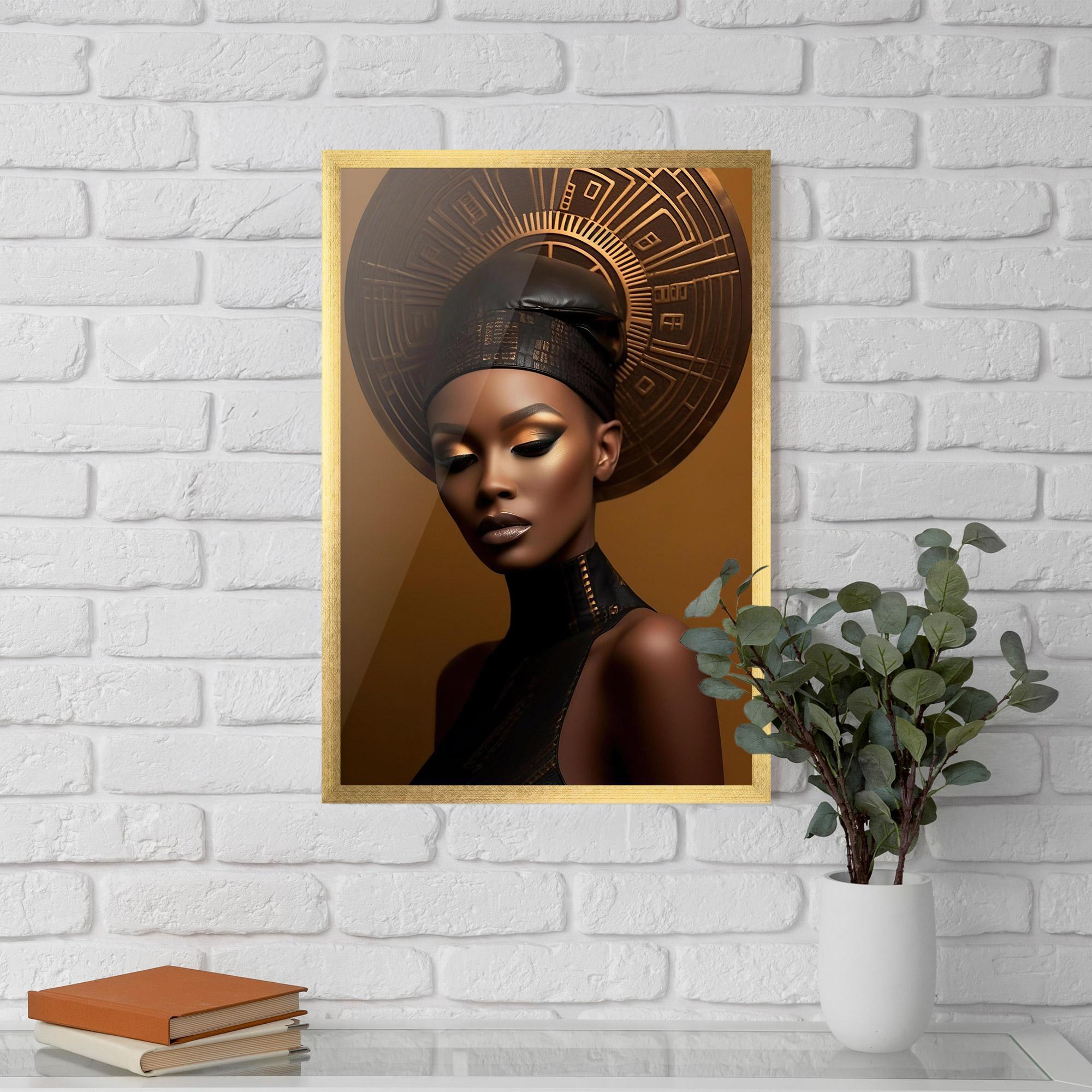 Keretezett Poszter African Abstract Art mockup 5