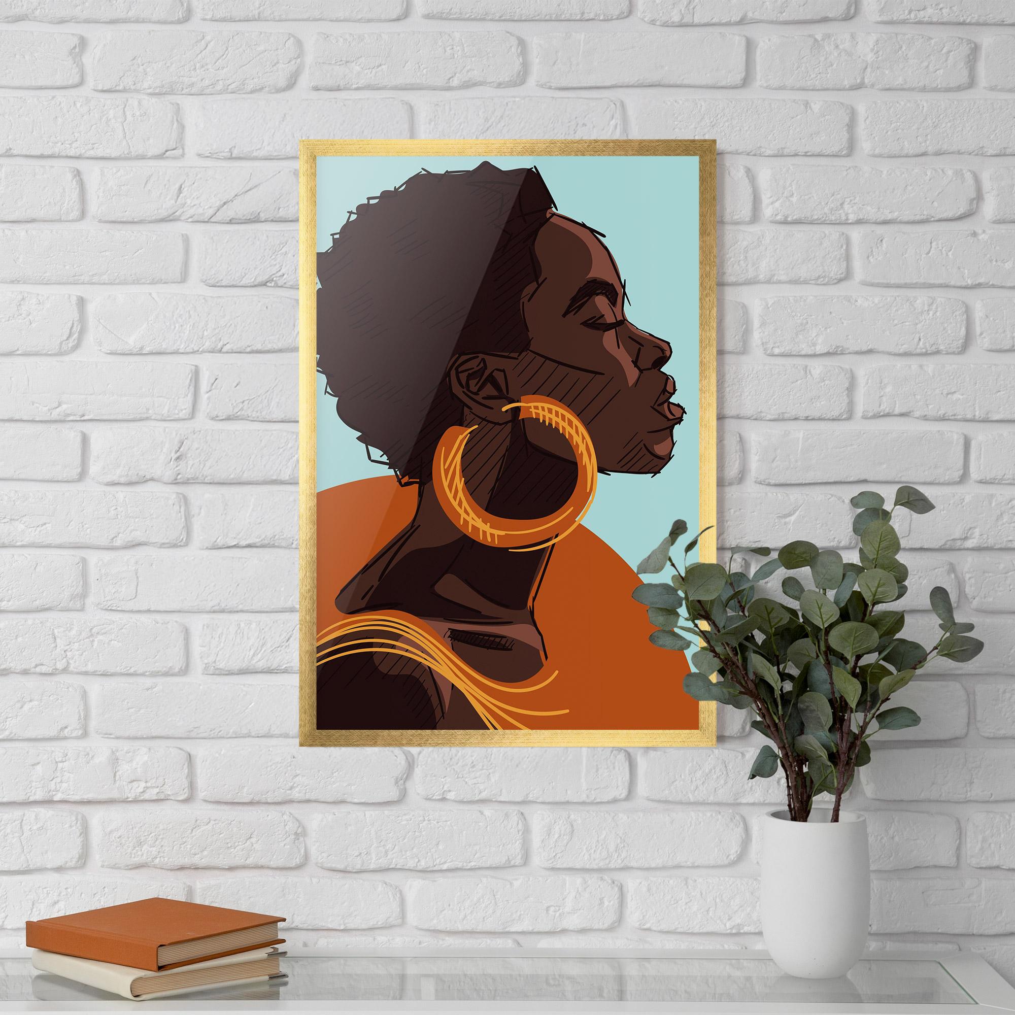 Keretezett Poszter African Short Hair mockup 5