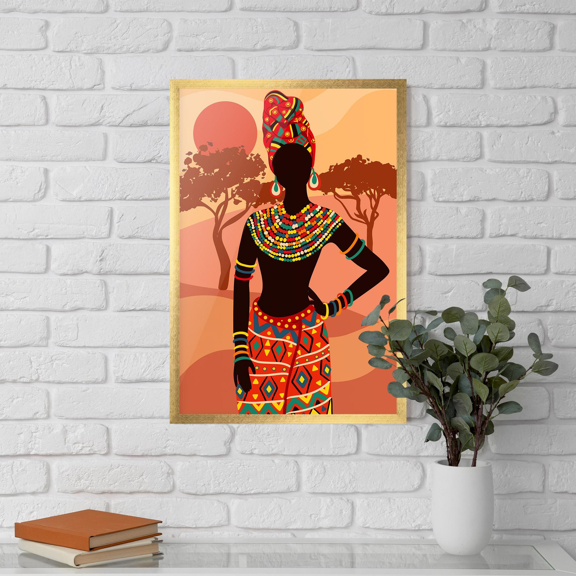 Keretezett Poszter Ethnic African Color mockup 5