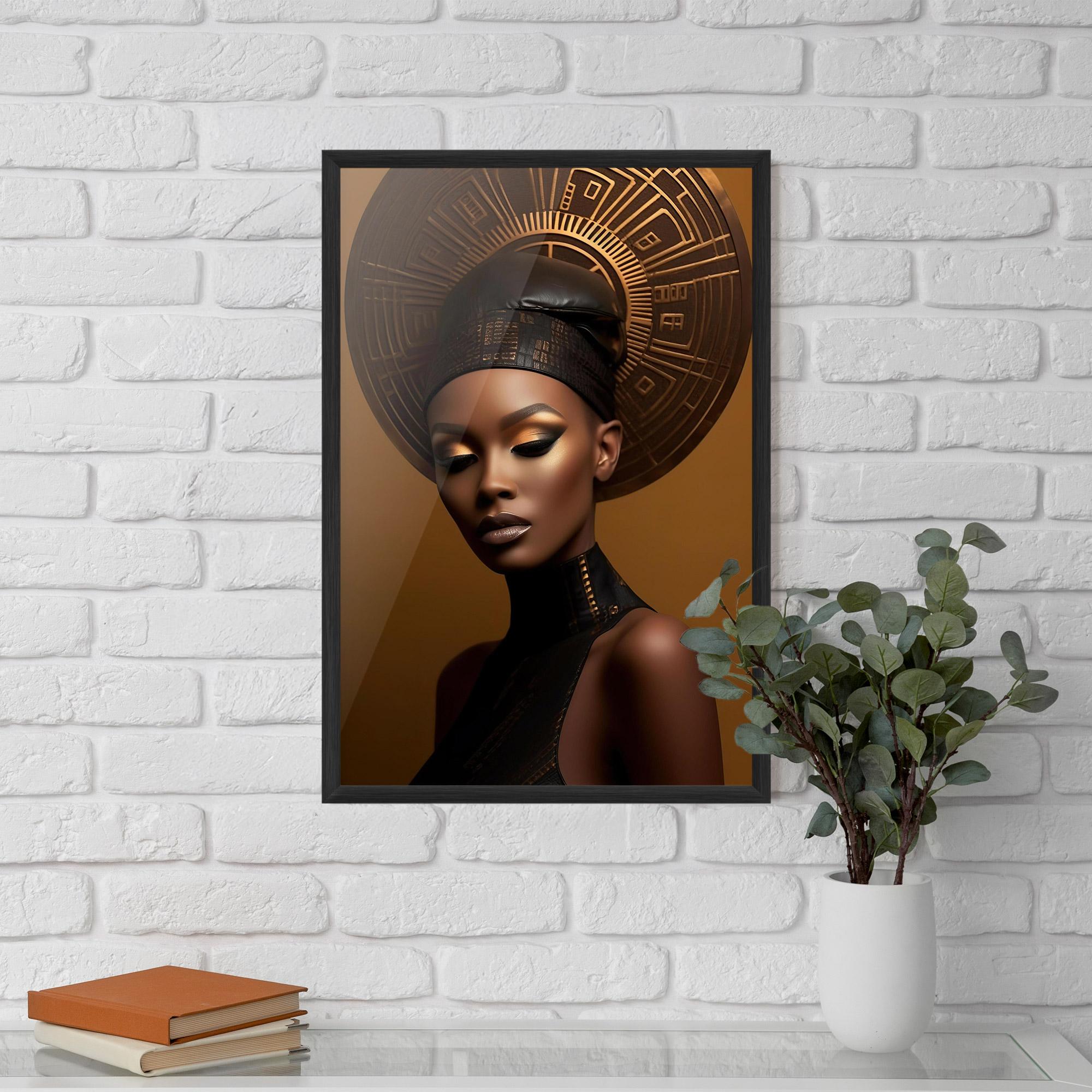 Keretezett Poszter African Abstract Art mockup 5
