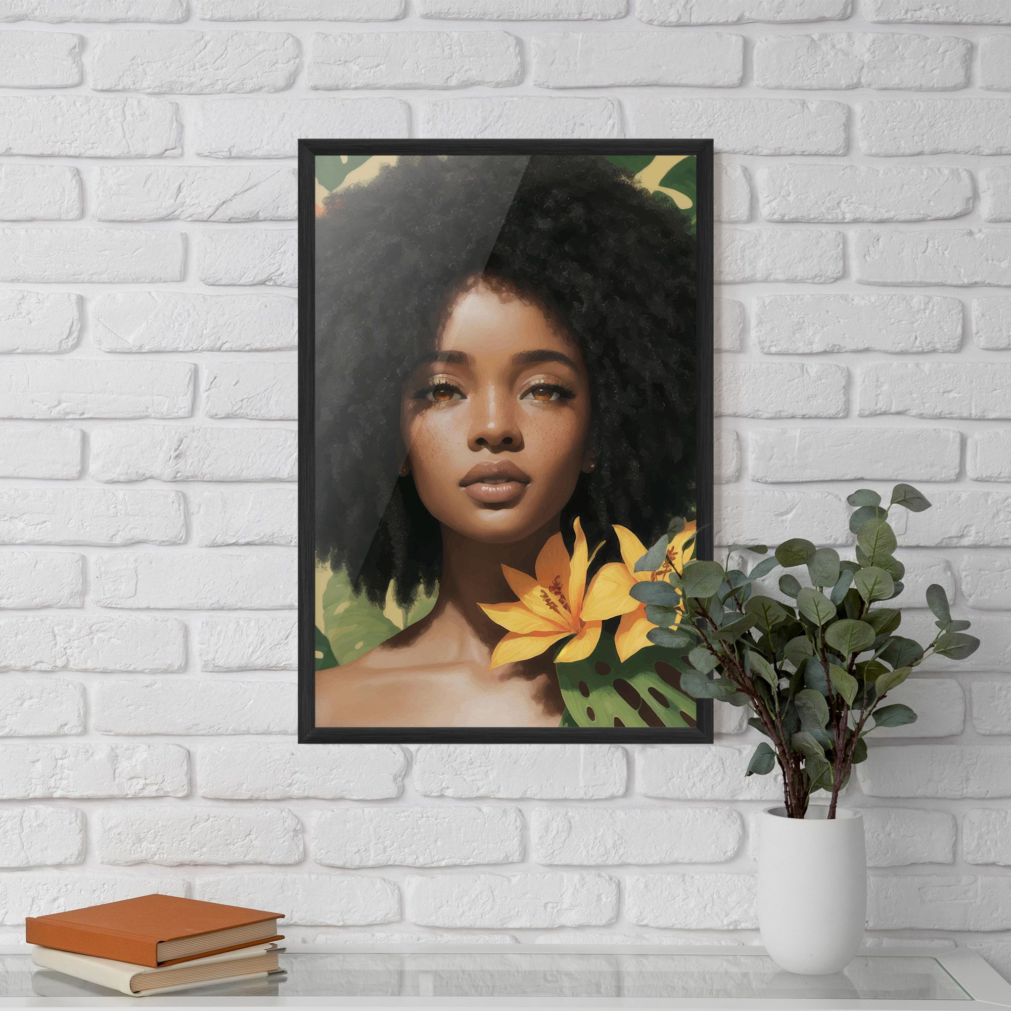Beautiful African Girl mockup 5